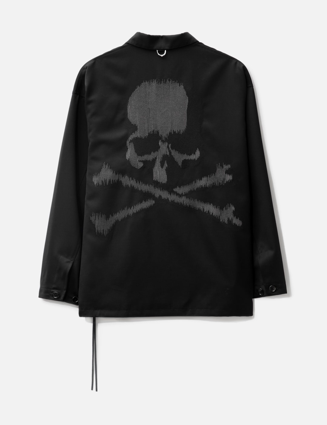 skull-print wool-blend jacket - 3