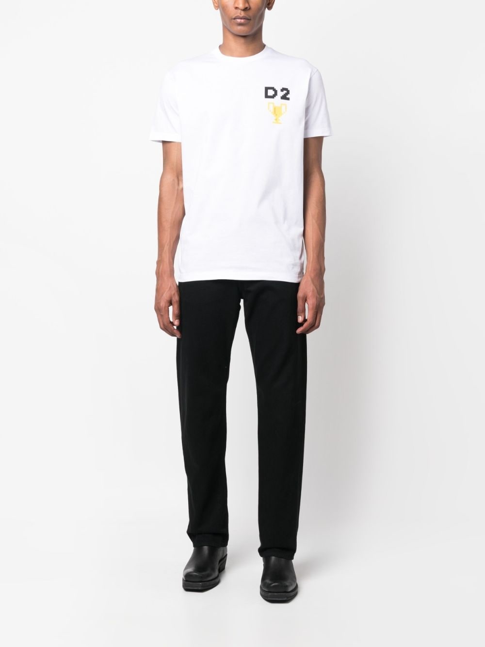 pixel-print short-sleeve T-shirt - 2