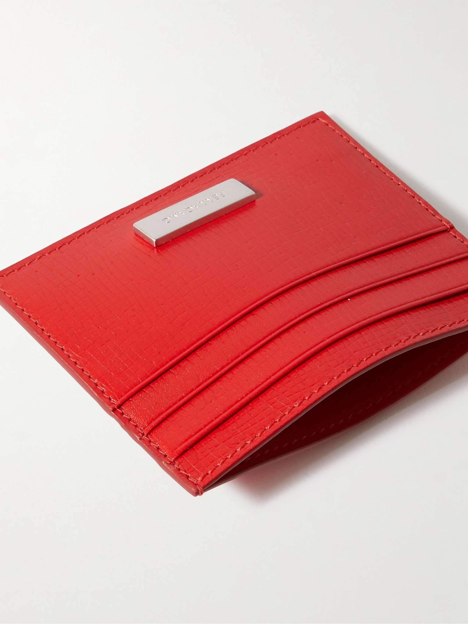 Gancini Logo-Embellished Textured-Leather Cardholder - 2