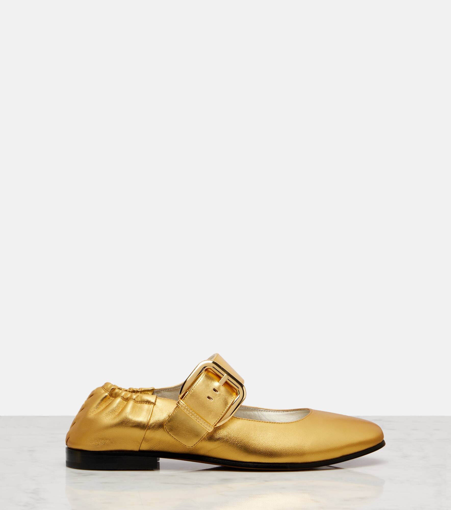 Amy metallic leather Mary Jane flats - 4