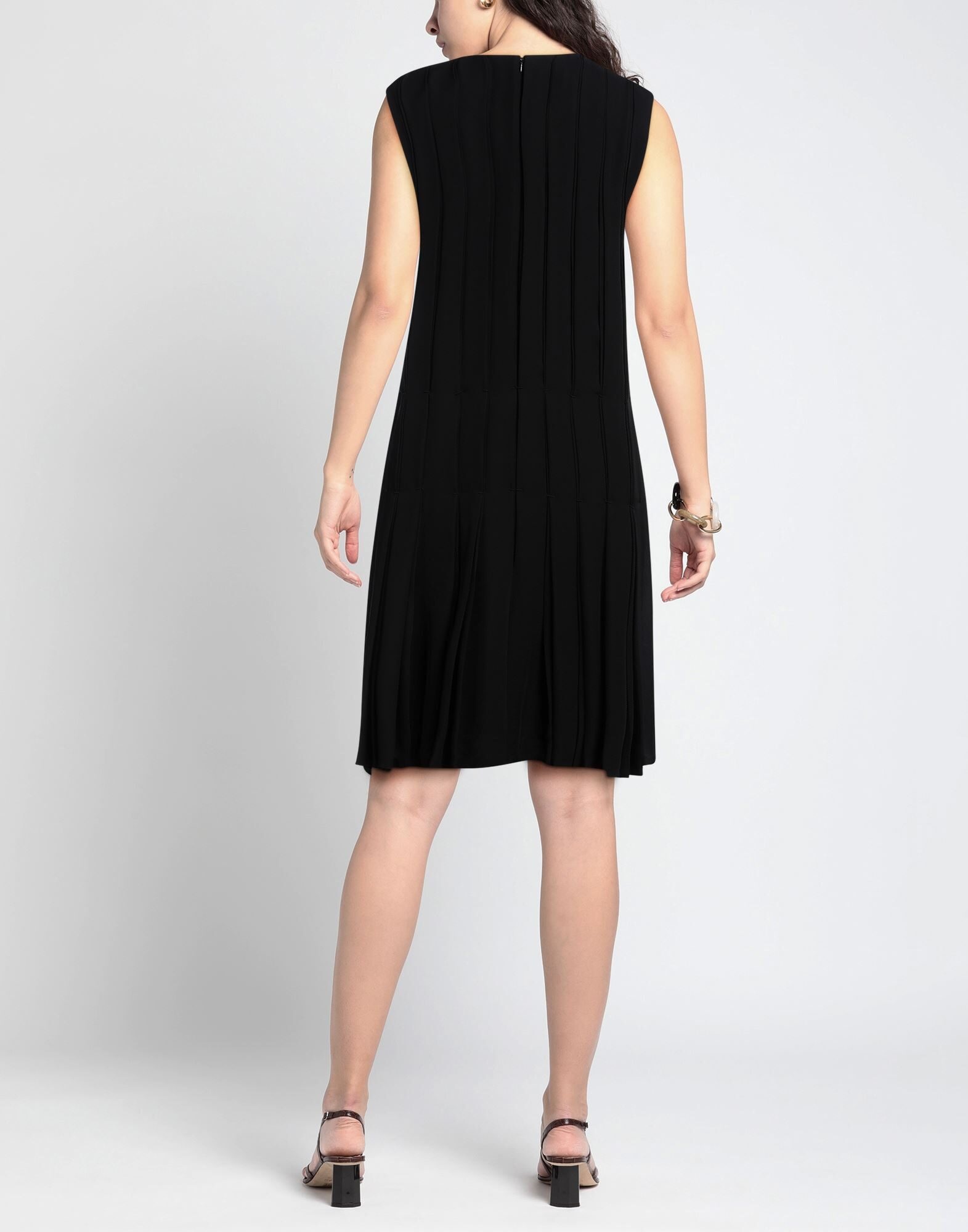 Black Women's Pleated Dress - 3