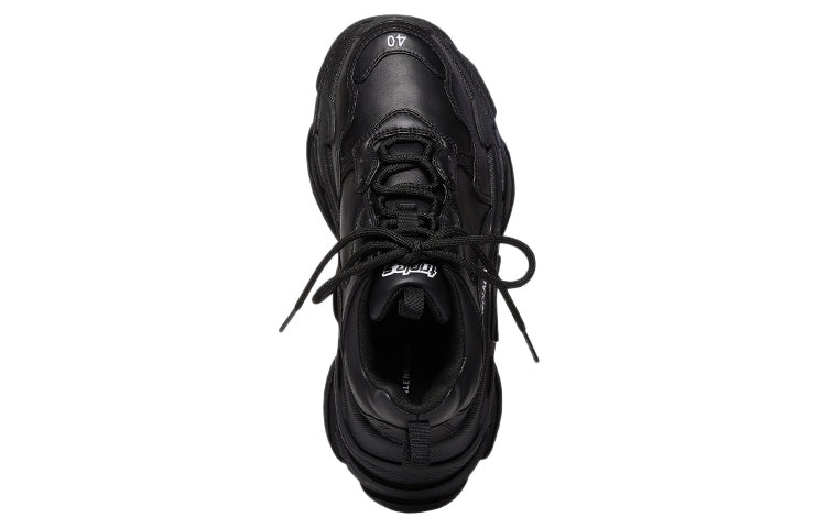 (WMNS) Balenciaga Triple S 'Black' 524039W2FA51000 - 4