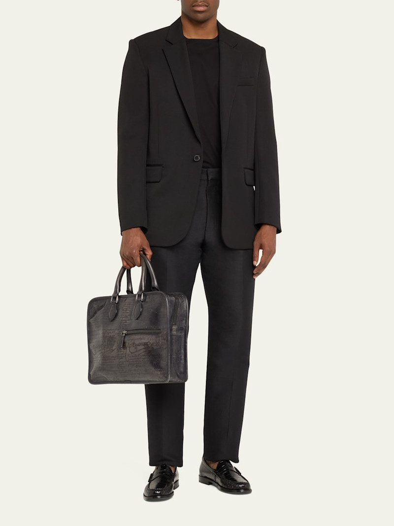 Berluti Men's Un Jour Venezia Scritto Leather Briefcase outlook