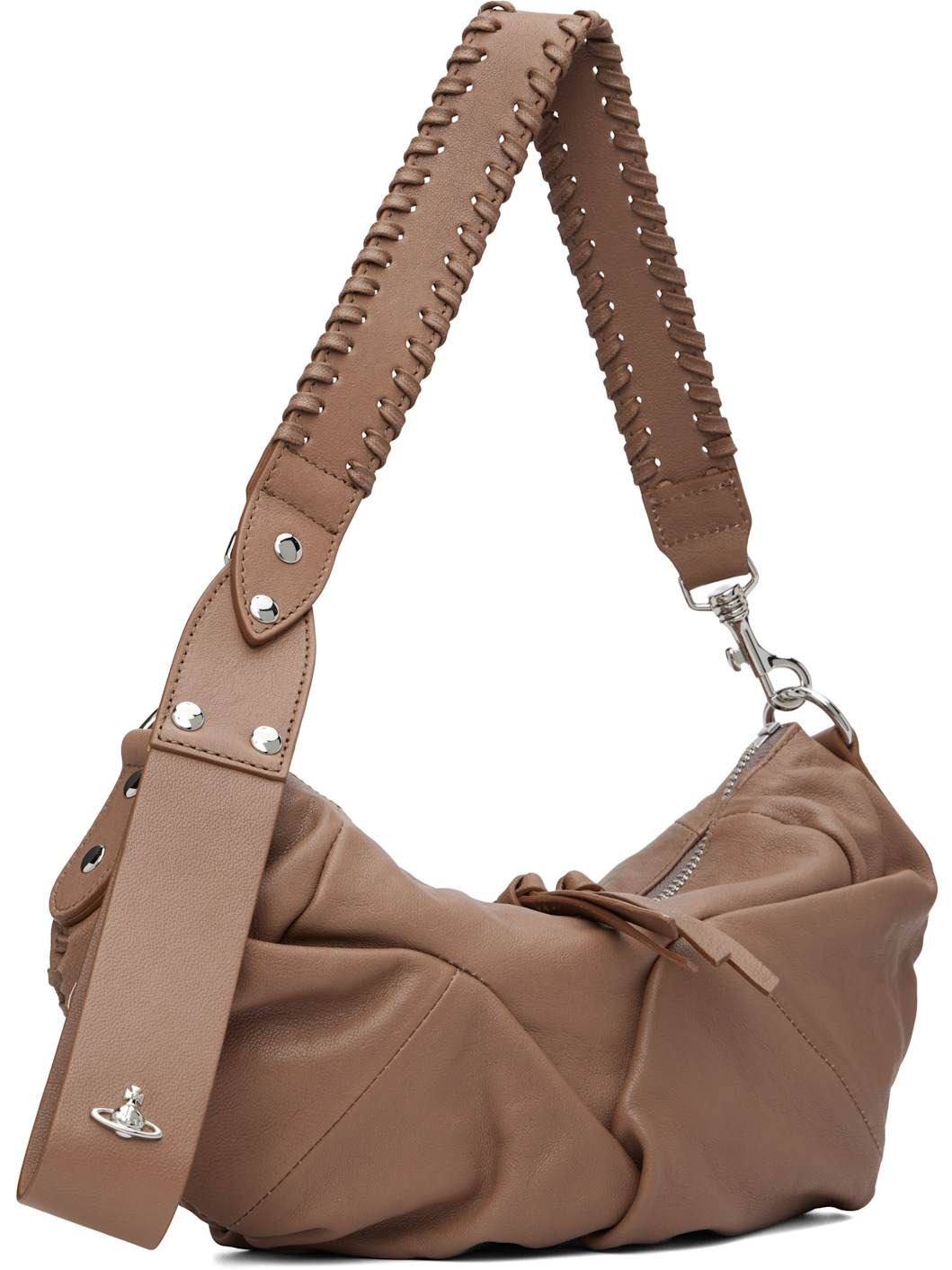 Taupe Agnes Small Shoulder Bag - 2