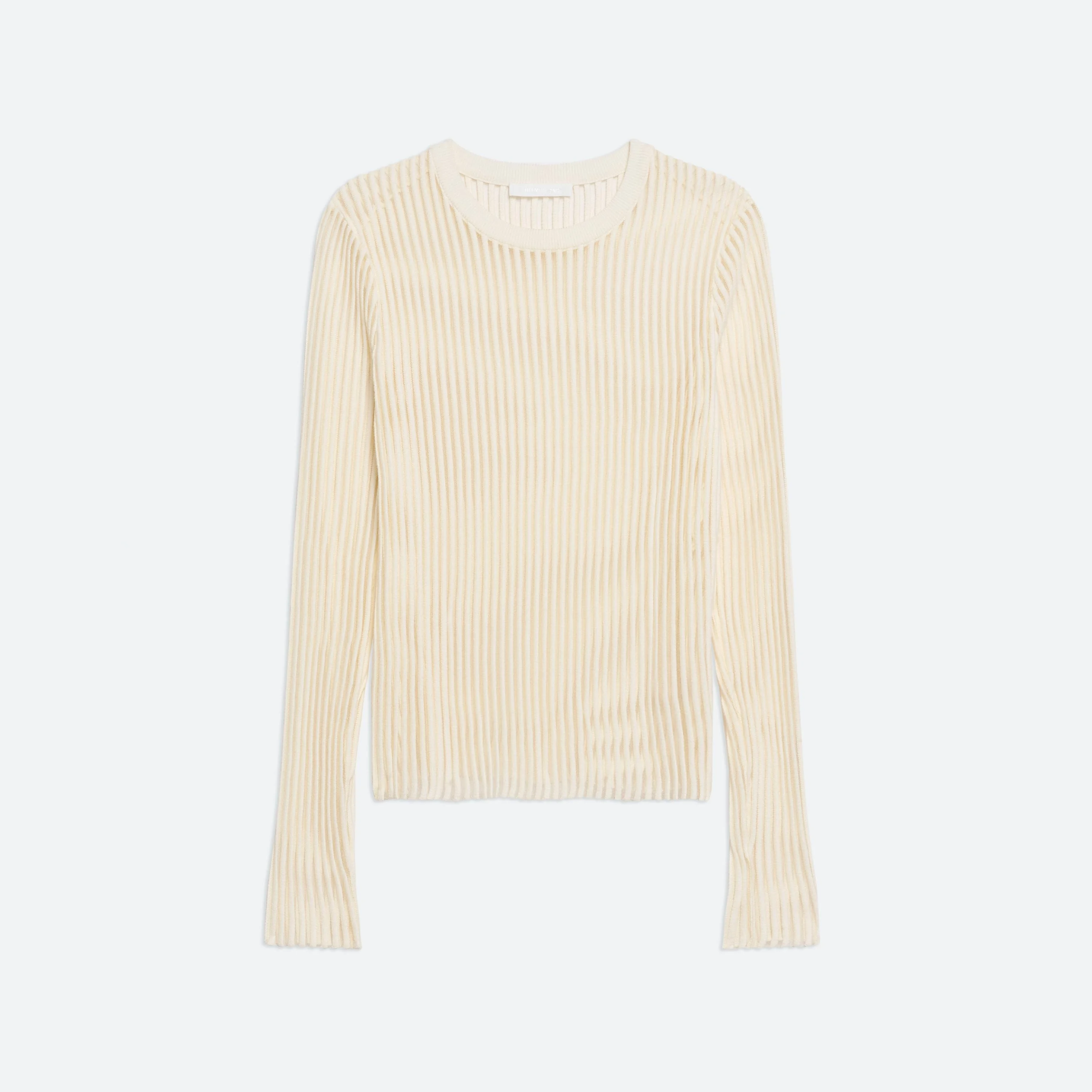 SPACED SHEER CREWNECK - 1