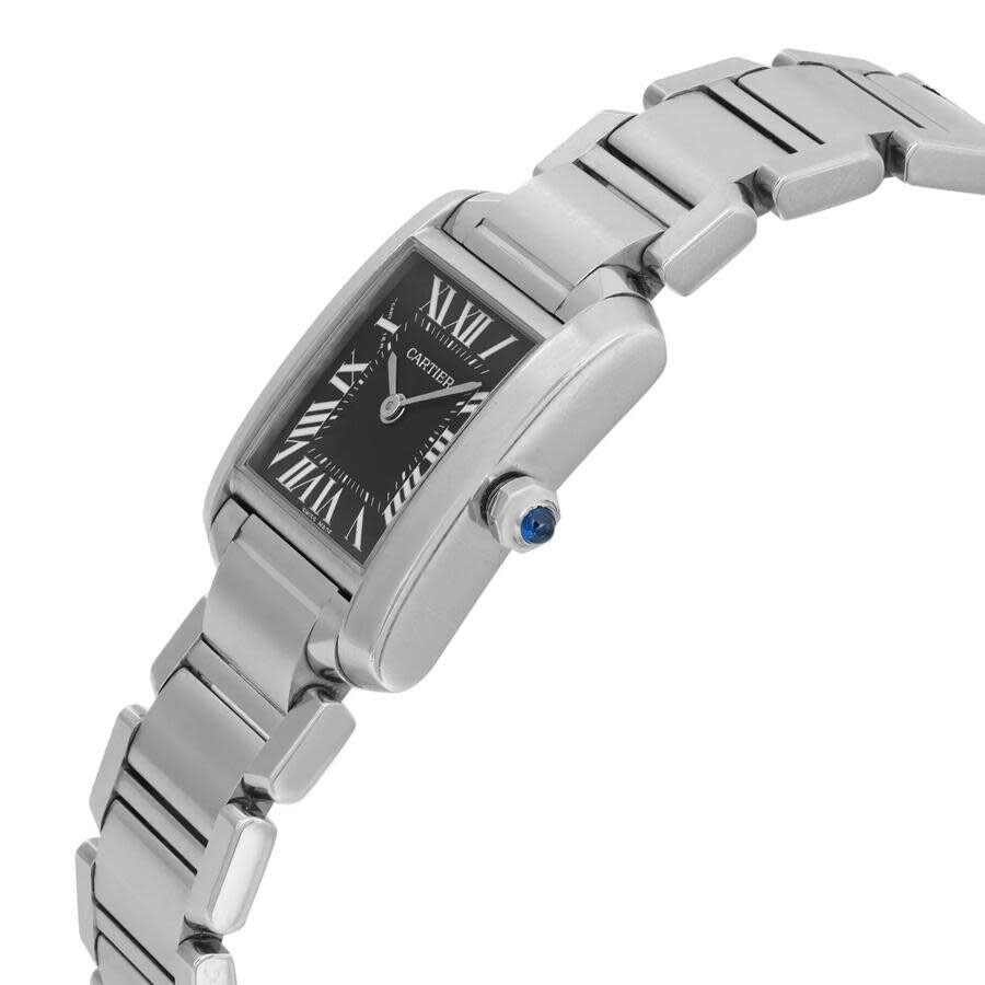 Pre-owned Cartier Tank Francaise Quartz Black Dial Ladies Watch W51026Q3 - 3