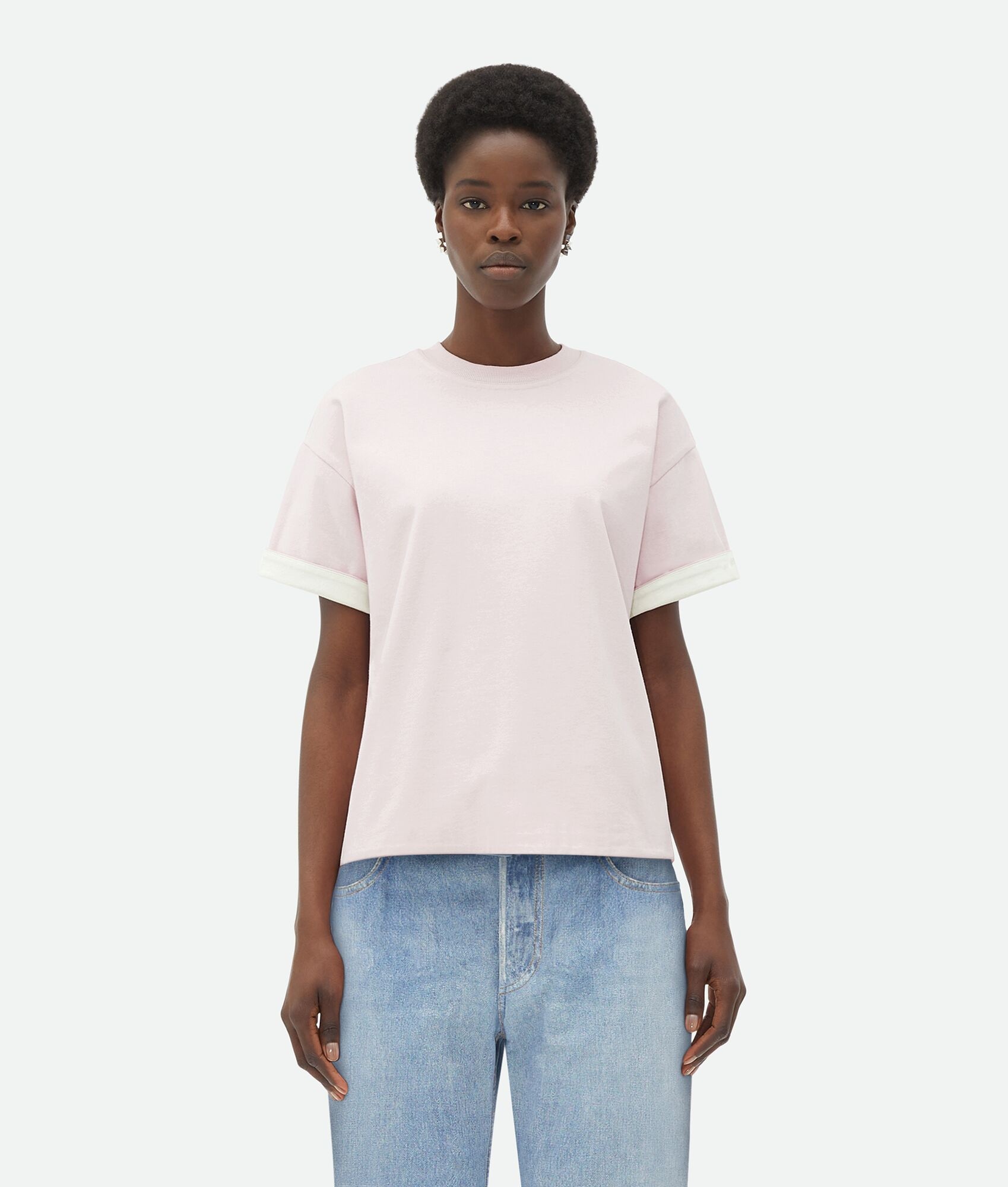 Double Layer Relaxed Cotton T-Shirt - 1