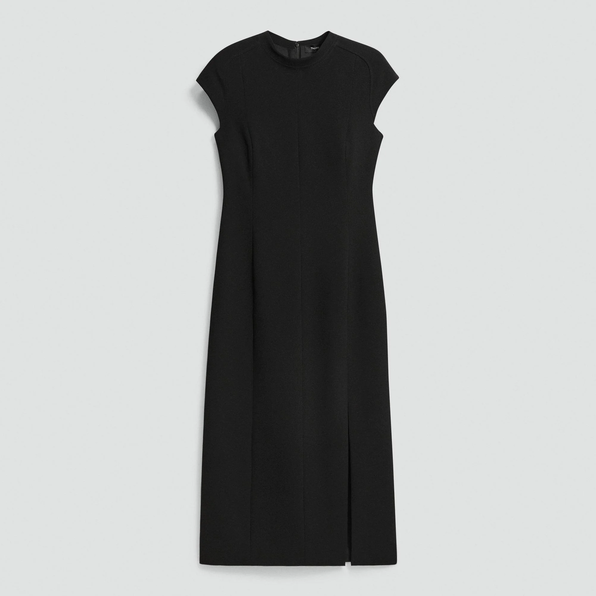 Short-Sleeve Midi Dress in Admiral Crepe - 1