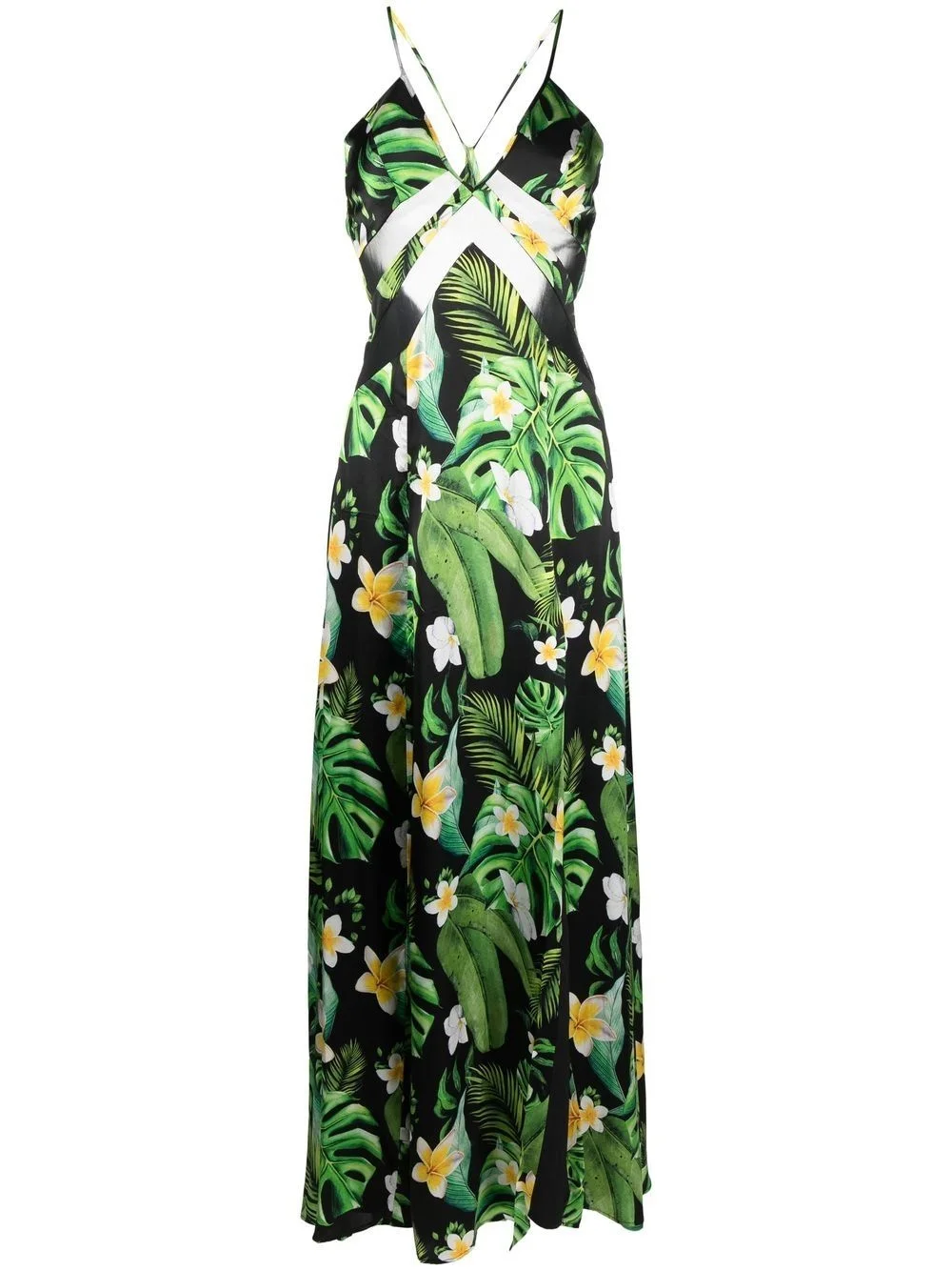 Hawaii printed silk maxi dress - 1