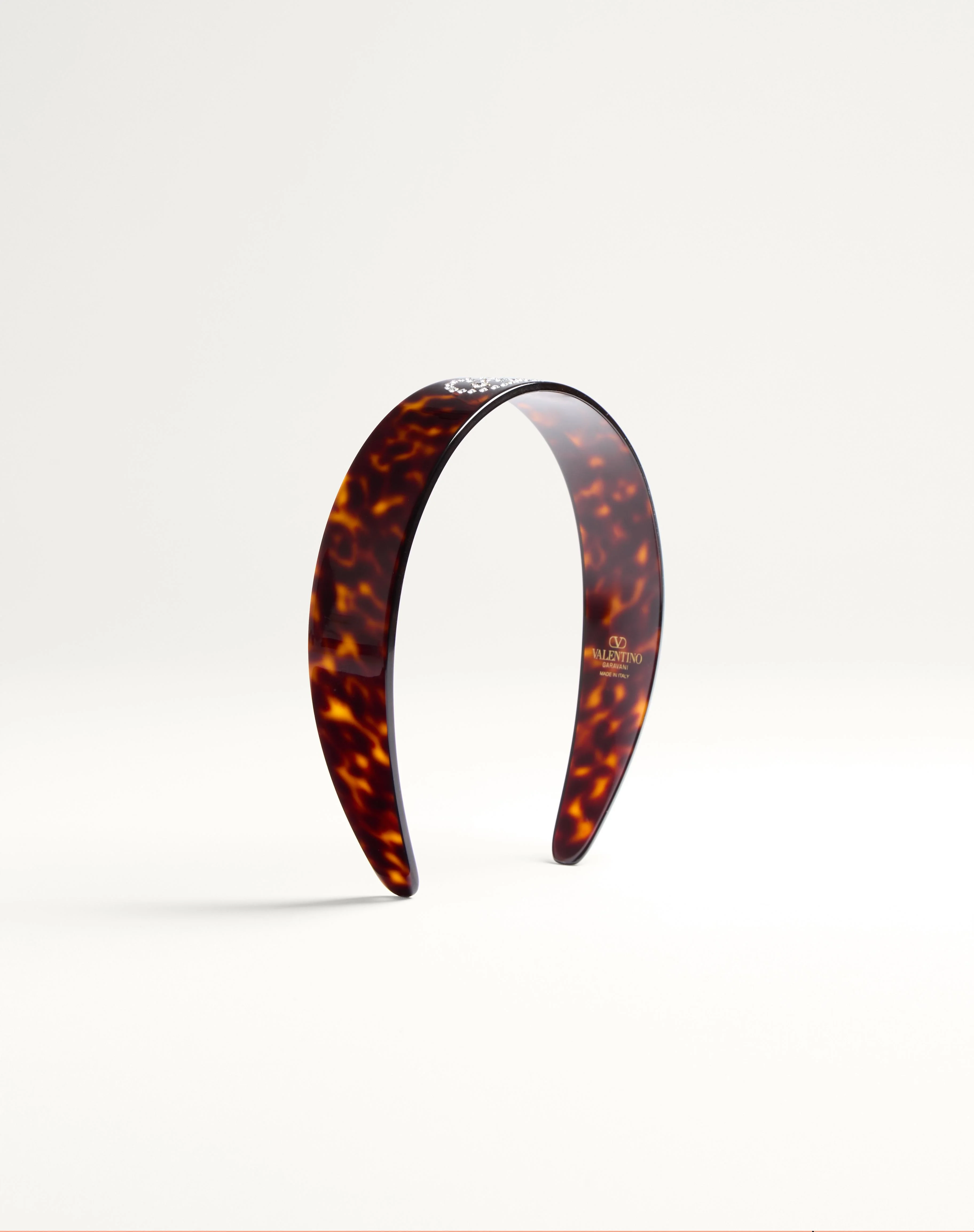 VLOGO SIGNATURE HEADBAND IN RESIN, METAL AND CRYSTALS - 1