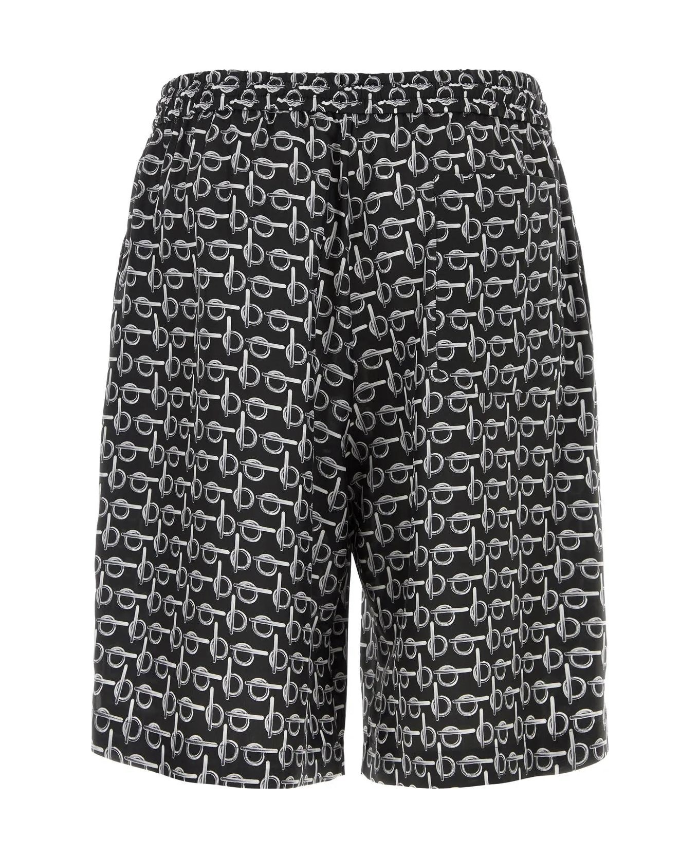 Printed Silk Bermuda Shorts - 2