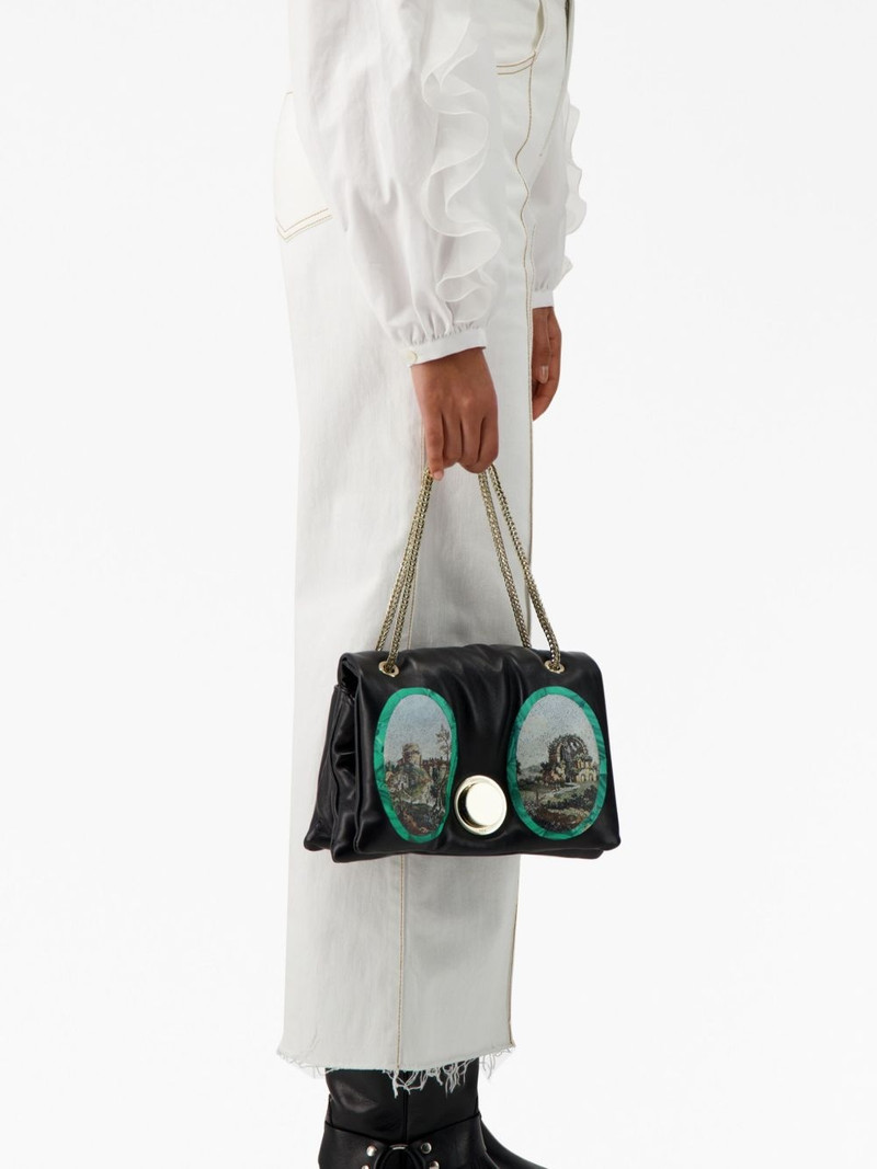 GIAMBATTISTA VALLI Two Mosaiques Airbag leather mini bag outlook