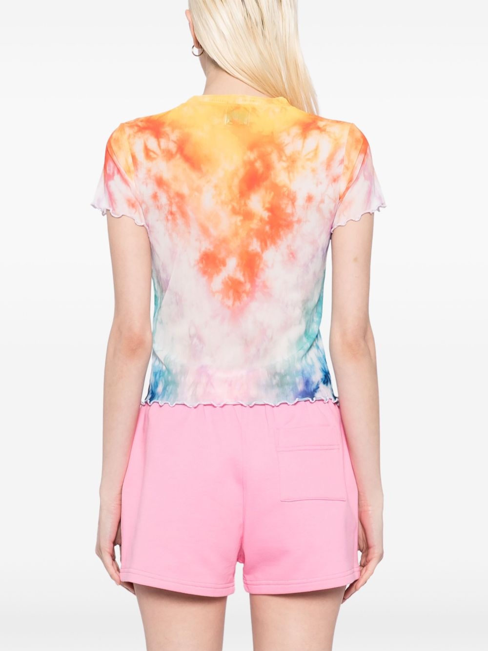 printed mesh T-shirt - 4