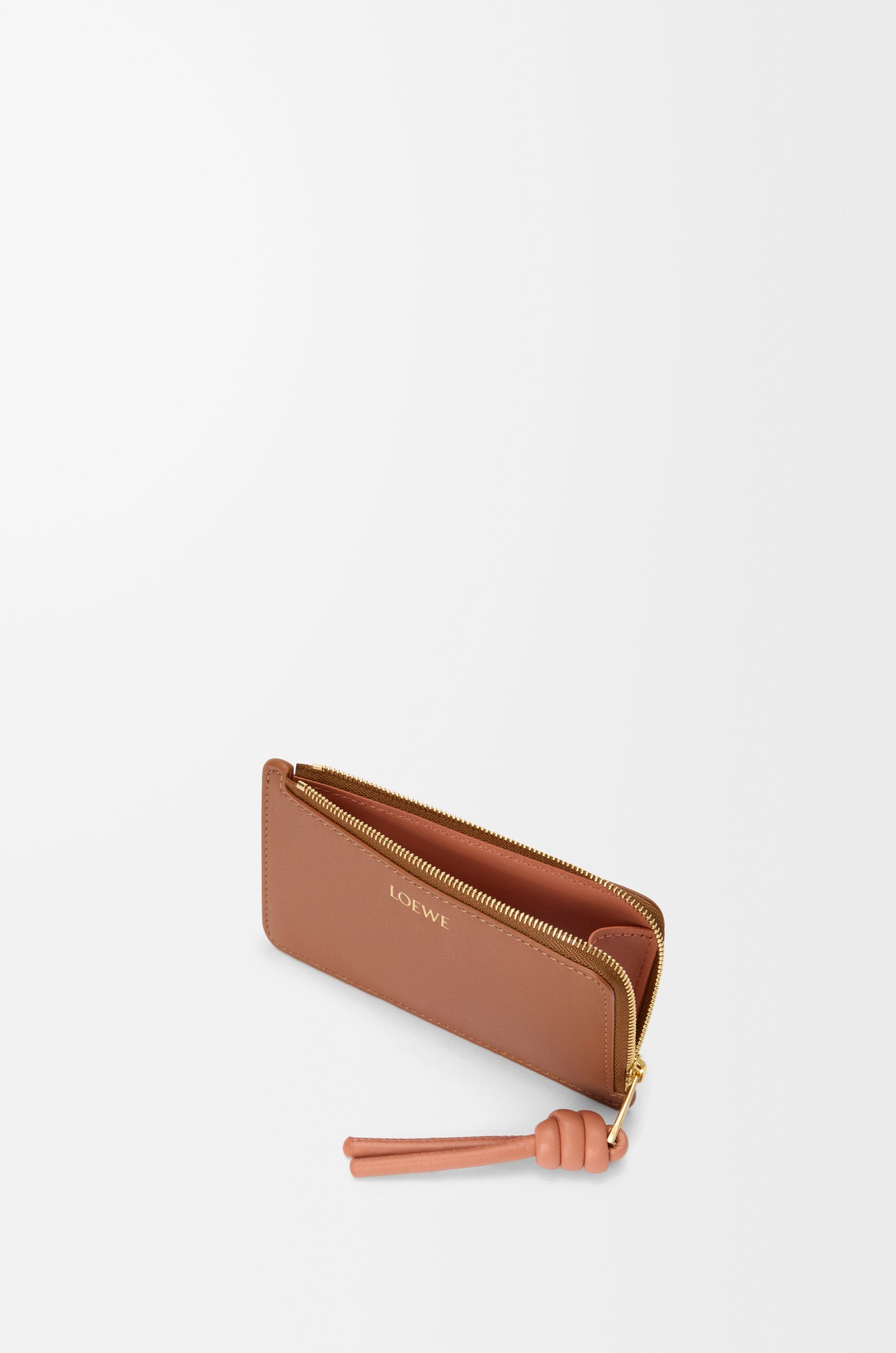 Knot coin cardholder in shiny nappa calfskin - 3