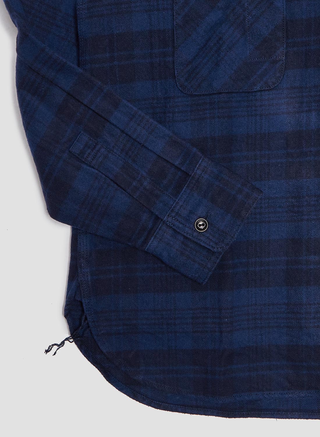 FOB Factory Heavy Nel Work Shirt Navy - 4