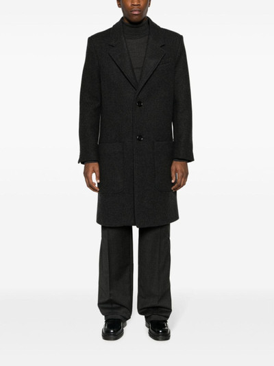 AMI Paris felted single-breasted wool coat outlook