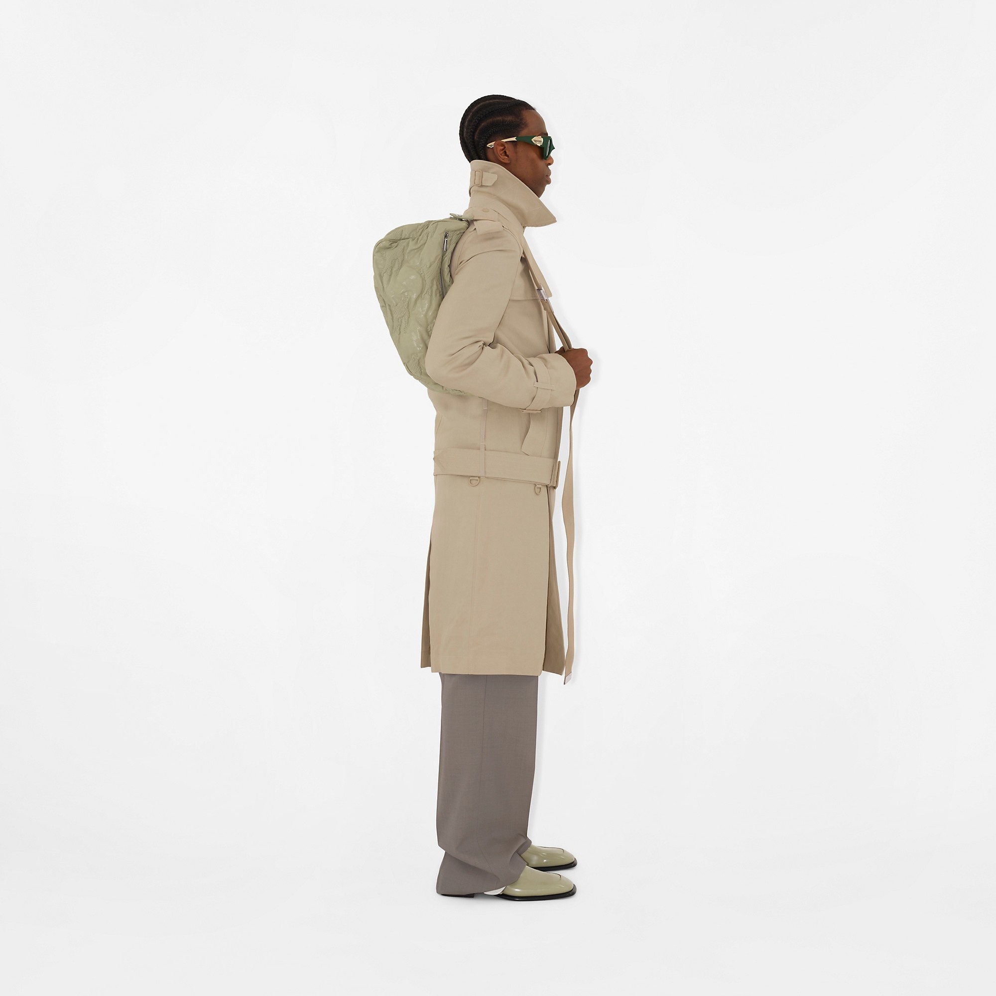 Long Tricotine Trench Coat - 3