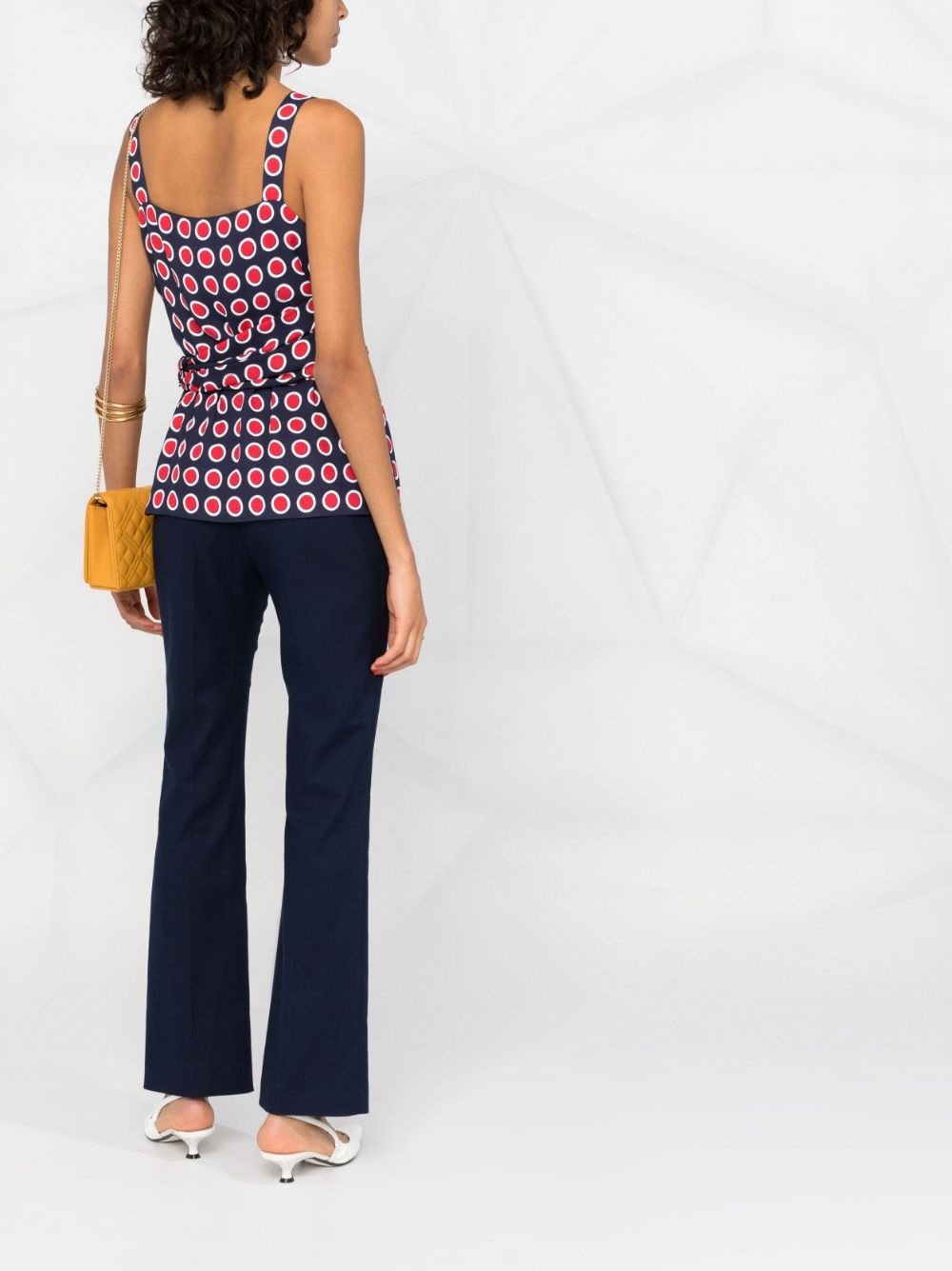 high-rise flared trousers - 10