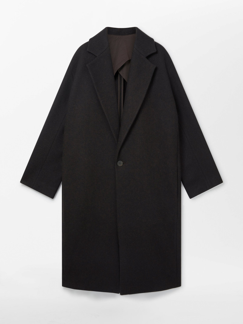 “あた”STUDIO NICHOLSON ノッチコート 黒 Studio Nicholson Notch Coat | REVERSIBLE