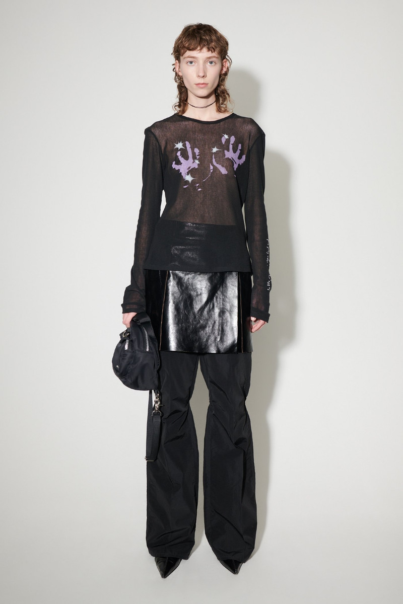Our Legacy Super Slim Longsleeve Lilac Taste Of Hand Print outlook