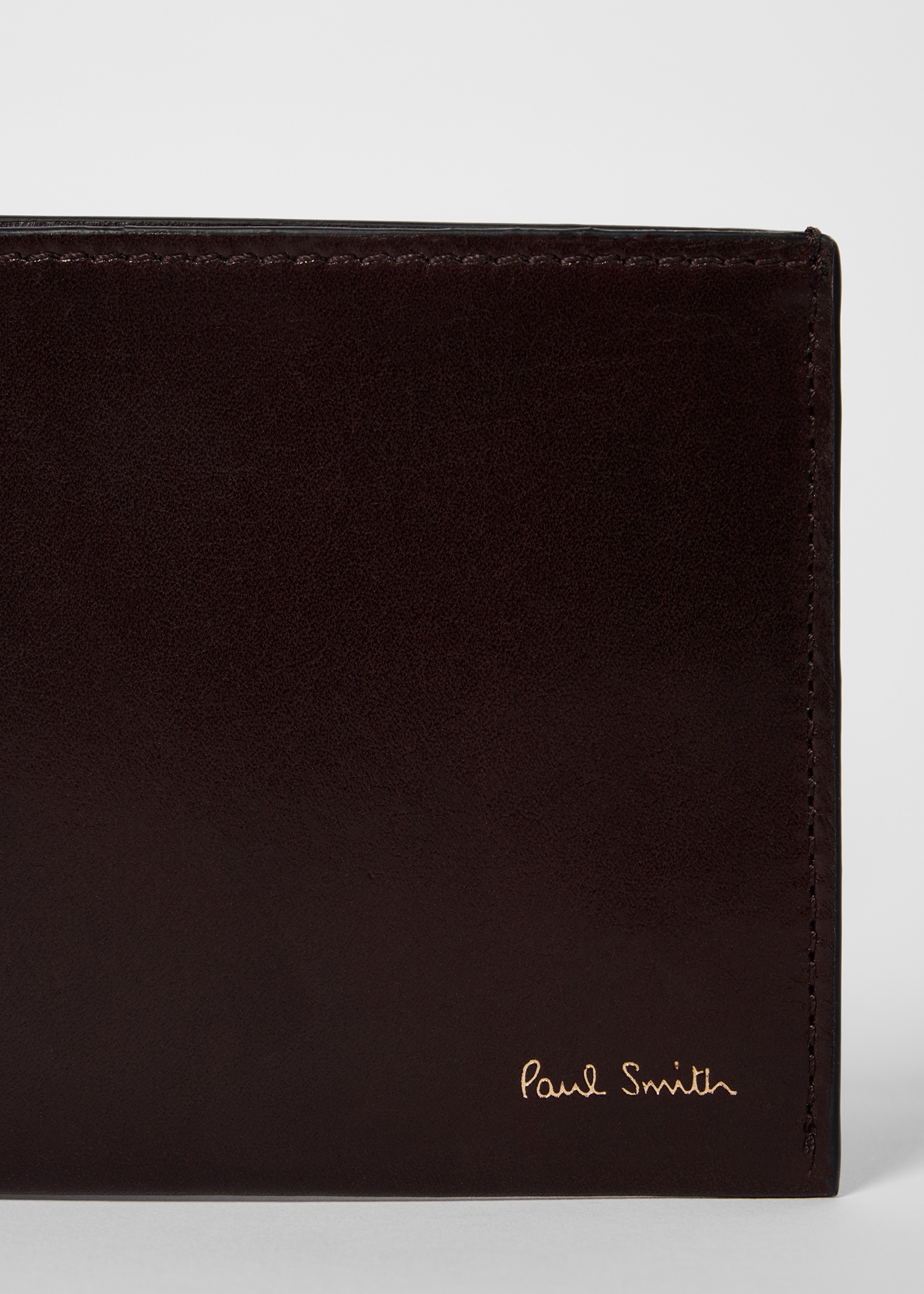 Dark Brown Compact Billfold Leather Wallet - 3