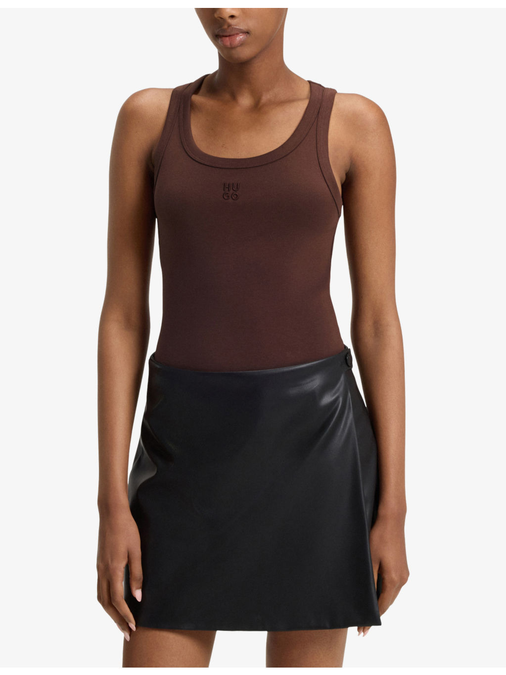 Brand-Embroidered Slim-Fit Stretch Cotton-Blend Tank Top - 3
