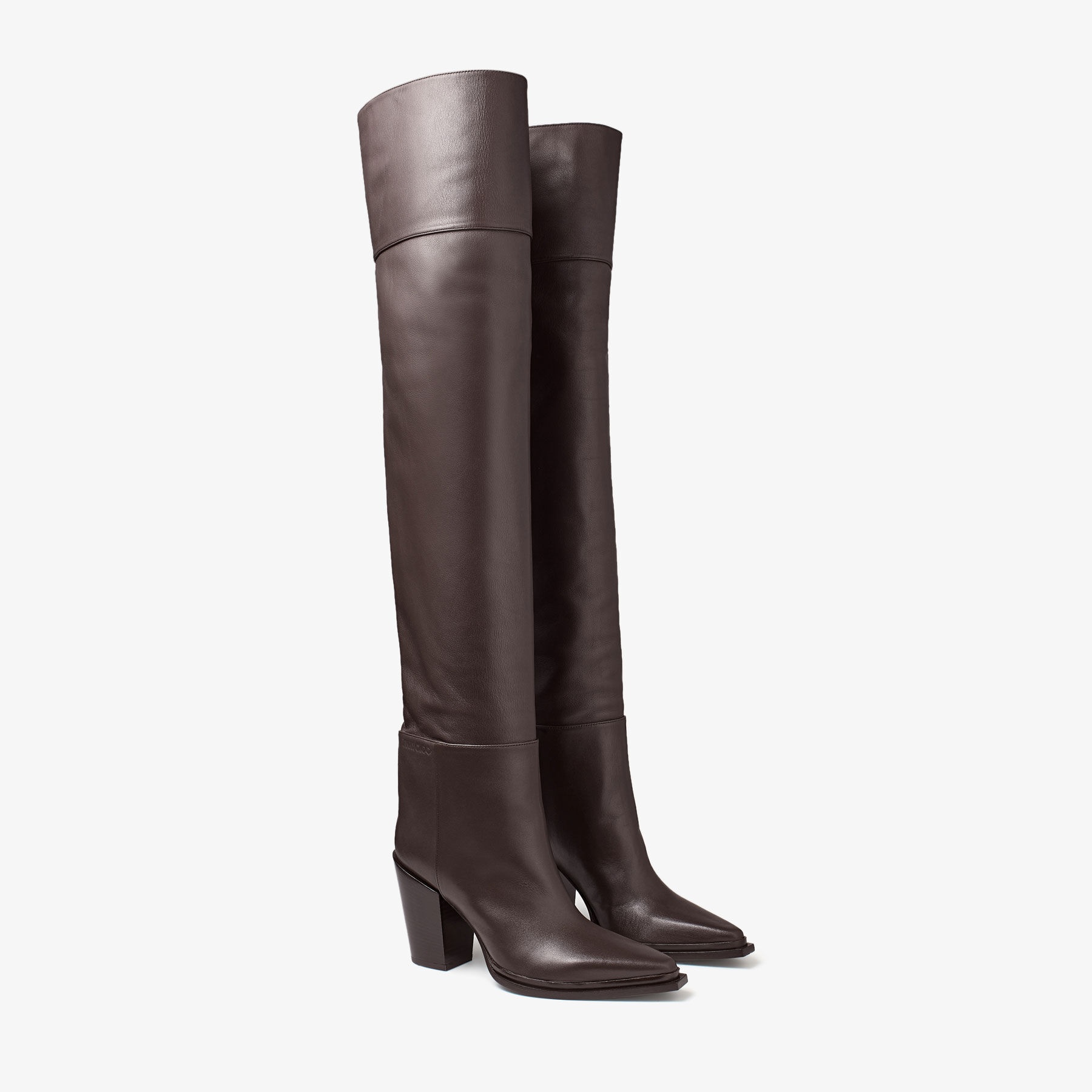 Cece Over The Knee Boot 80
Coffee Leather Over-The-Knee Boots - 2