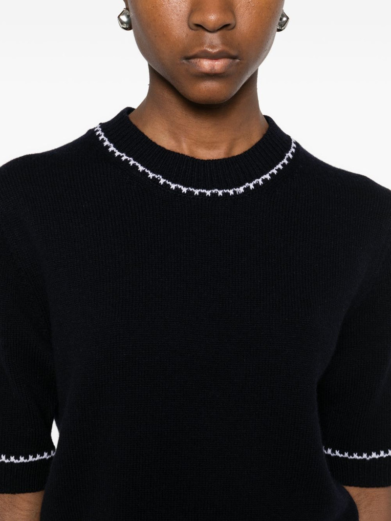 contrast-trim T-shirt 5