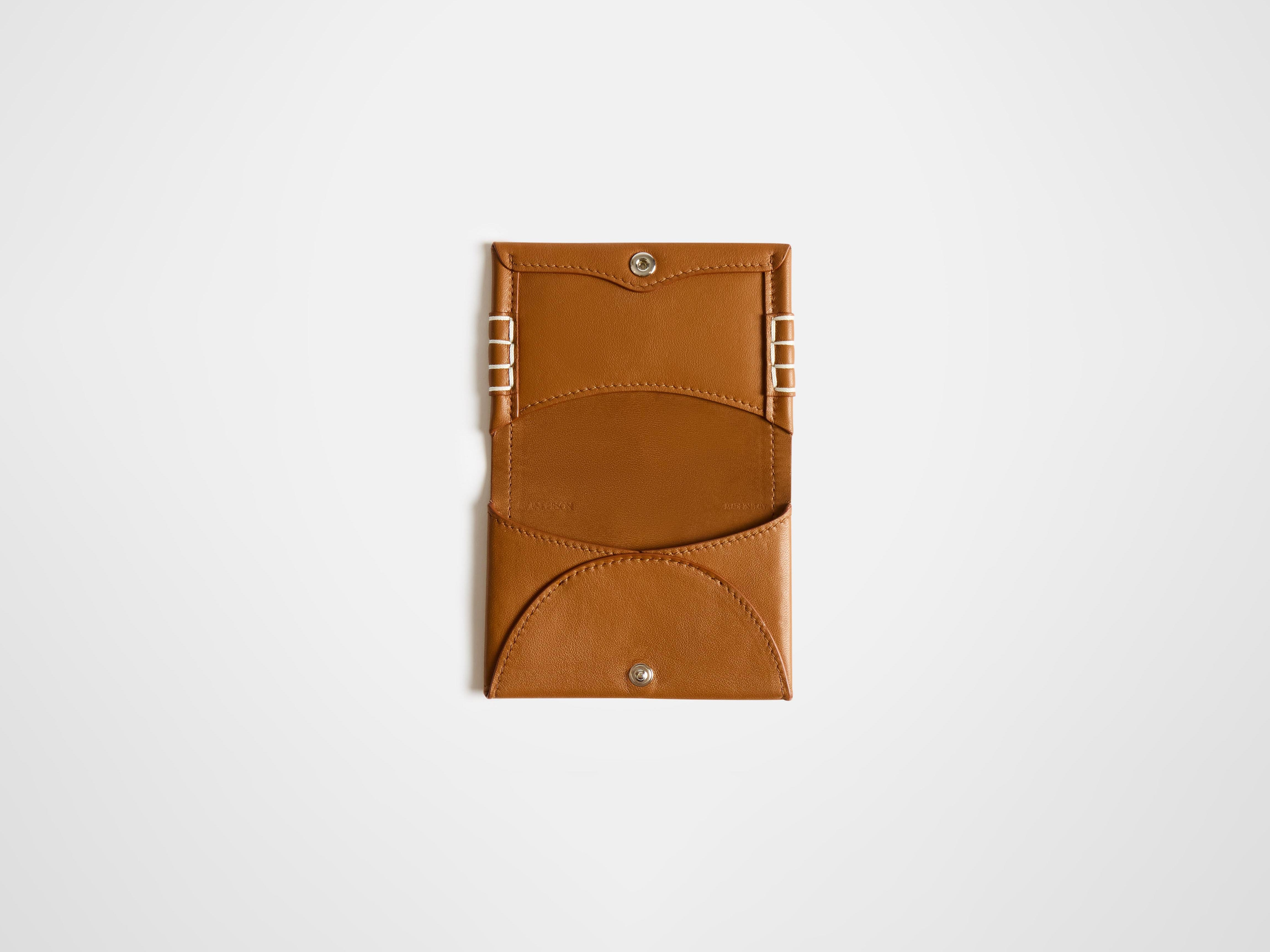 LEATHER LOAFER CARD HOLDER IN TAN - 3