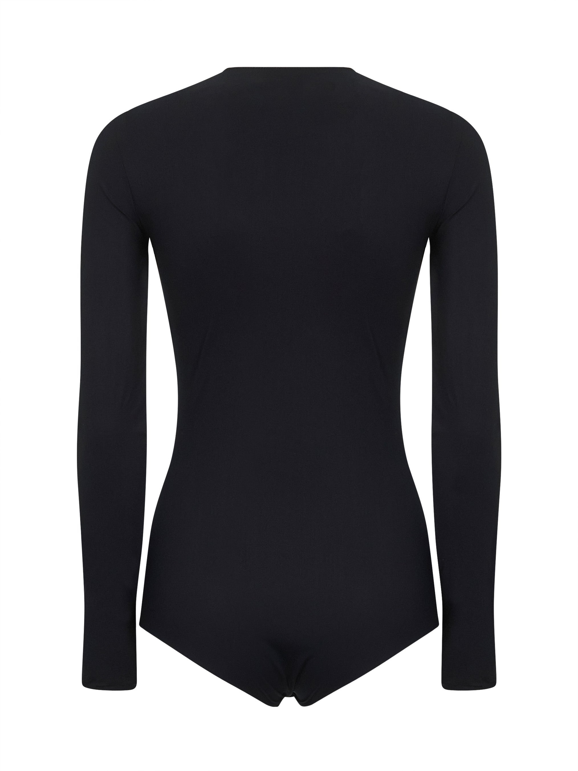 Black technical jersey bodysuit - 2