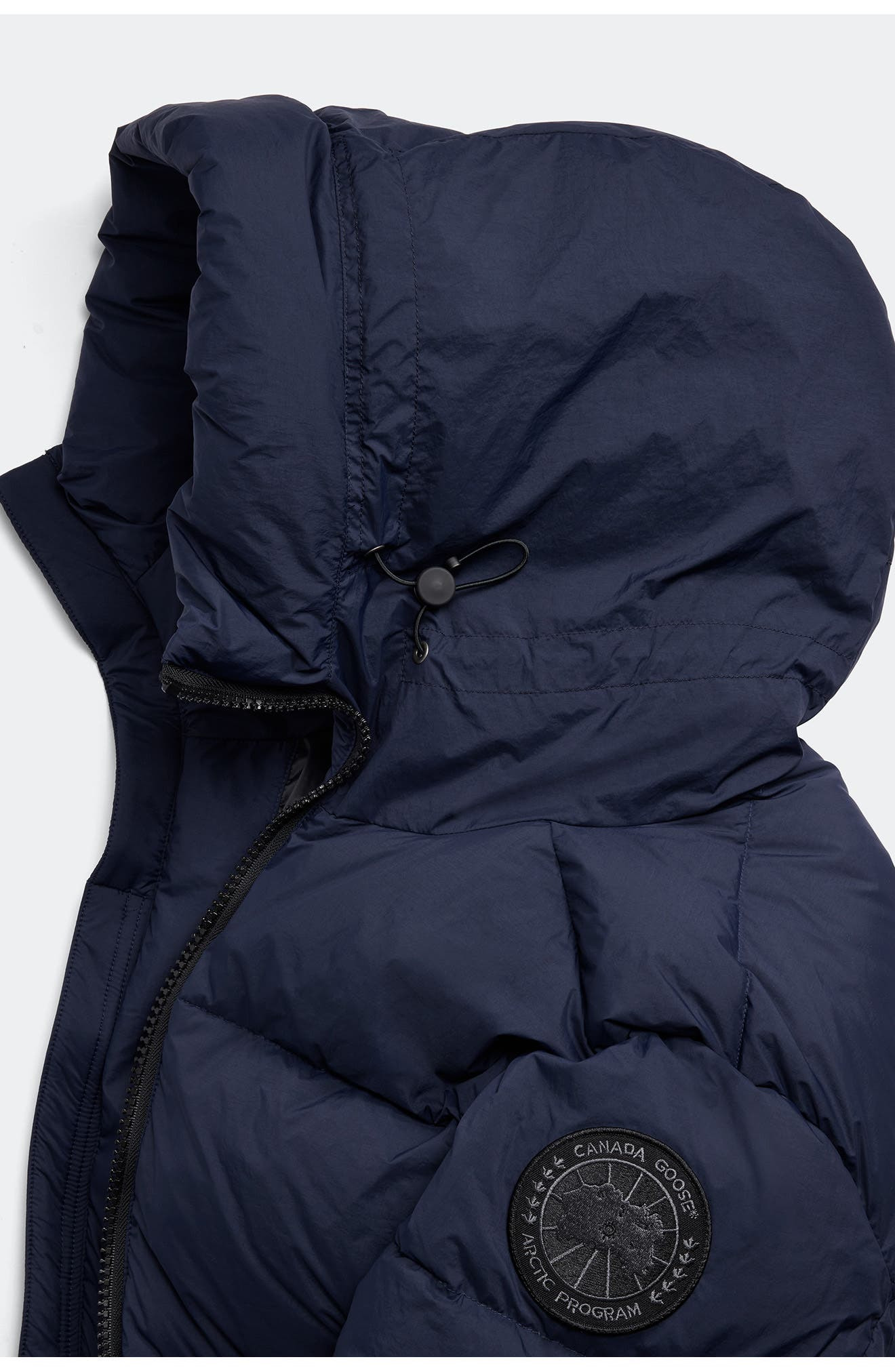 Canada Goose Crofton Water Resistant Packable 750 Fill Power Down Hooded Jacket in Atlantic Navy - 5