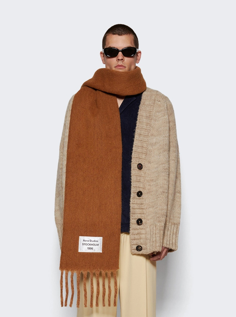 Acne Studios Fringed Alpaca Scarf Camel outlook