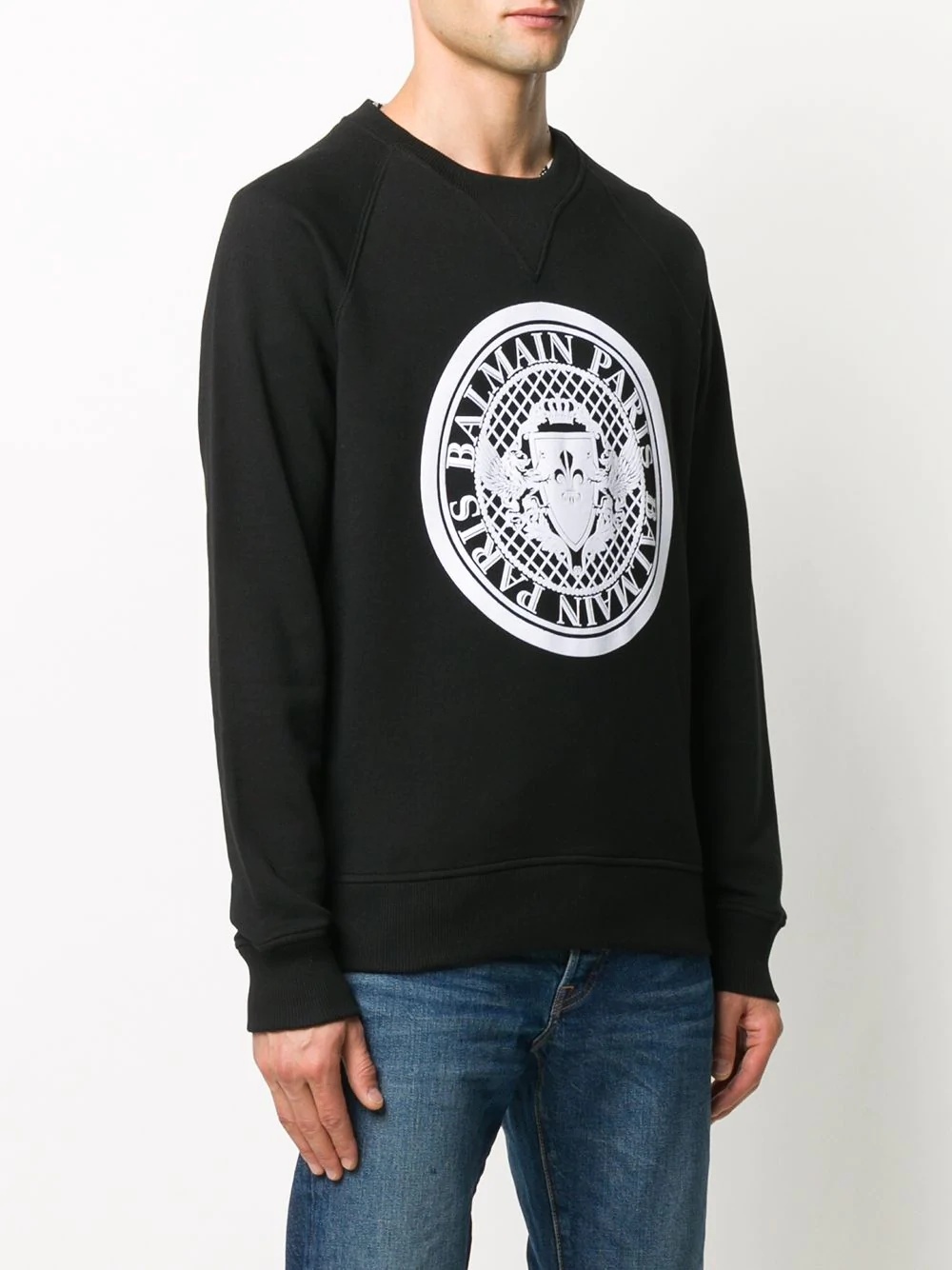 logo-print cotton sweatshirt - 3