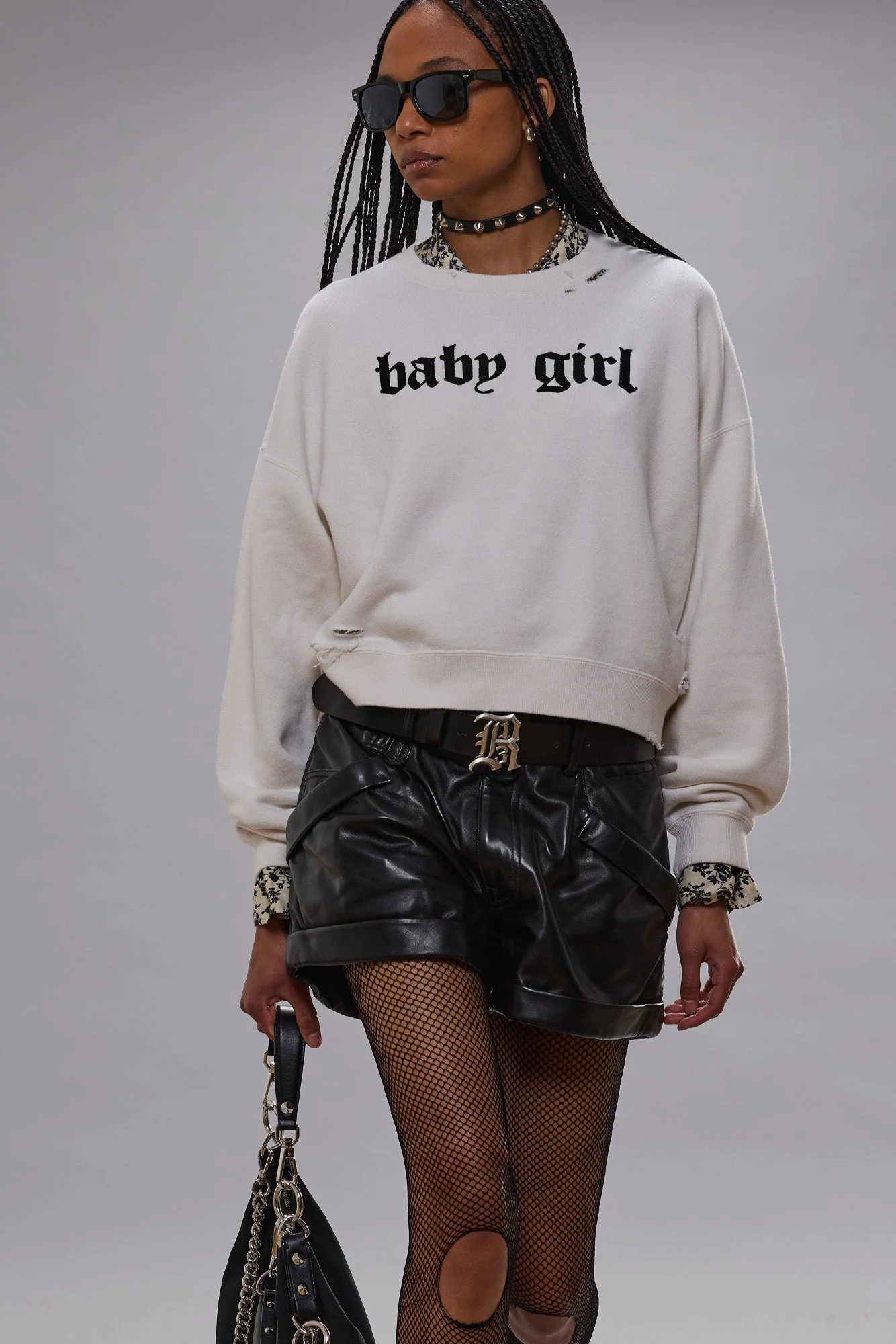 BABY GIRL CROPPED CREWNECK - 1