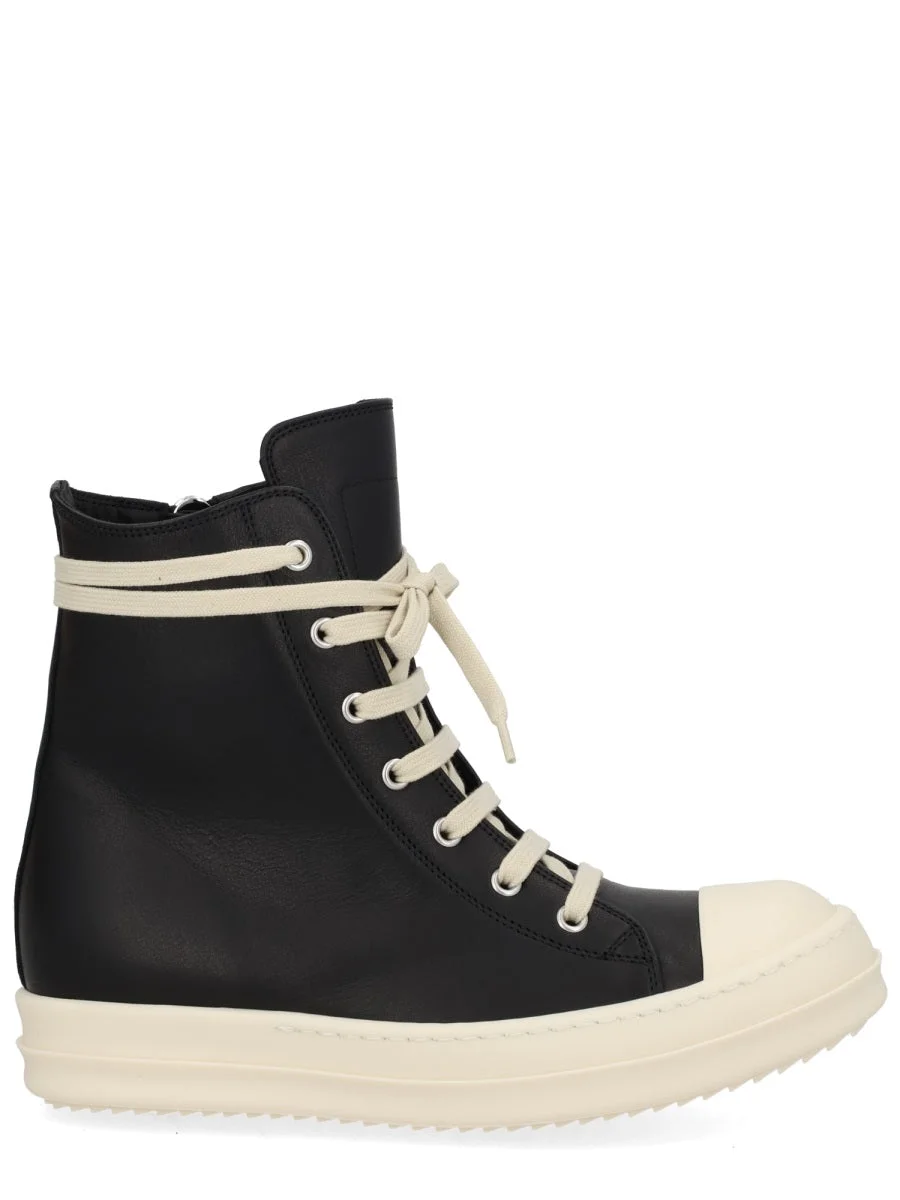 Rick Owens Women Leather Sneaker - 1