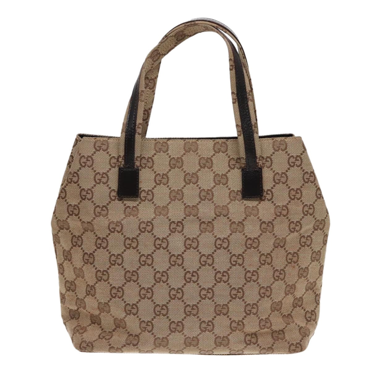 GUCCI GG Canvas Hand Bag Beige Silver 002 002 - 13