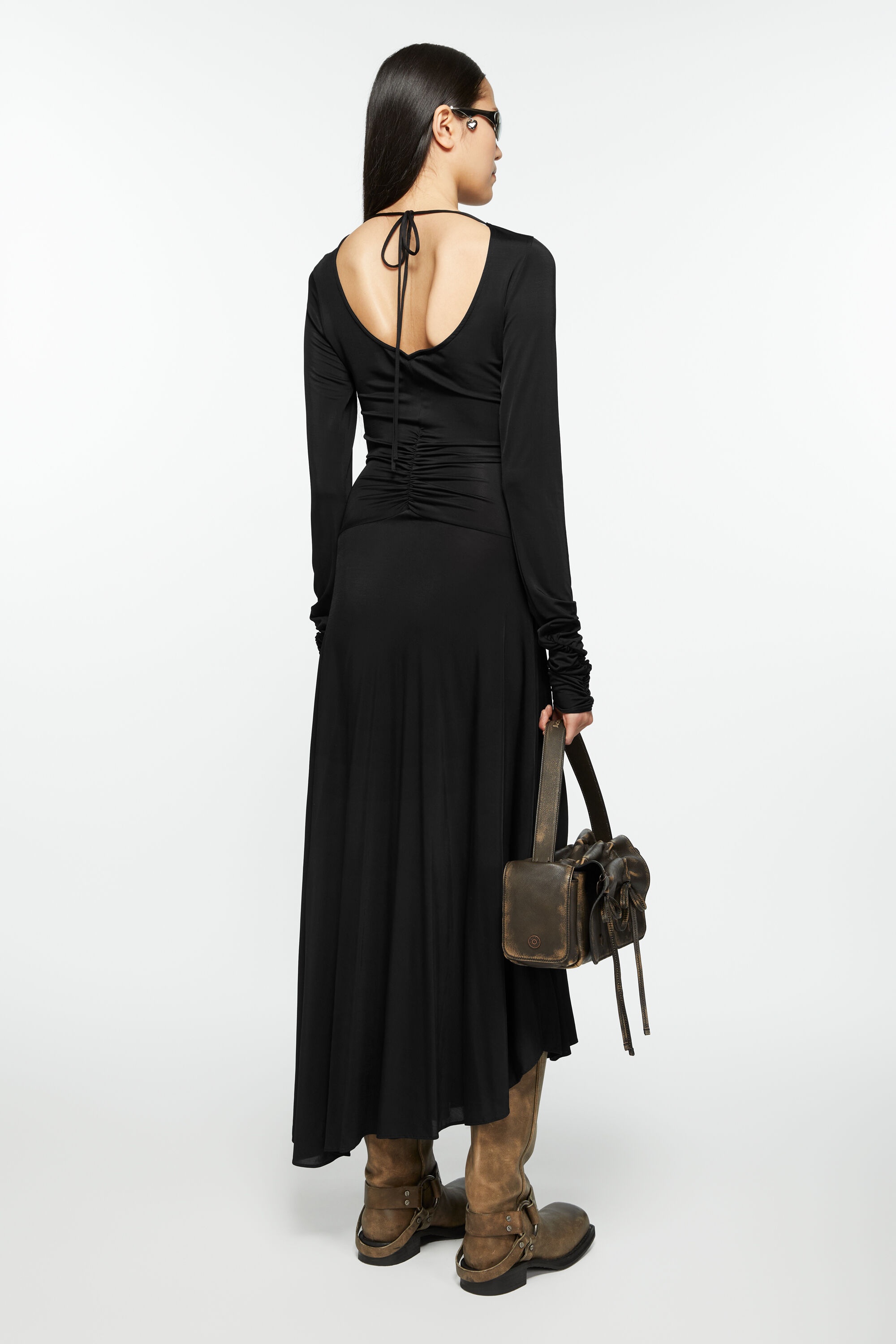 Long sleeve dress - Black - 3