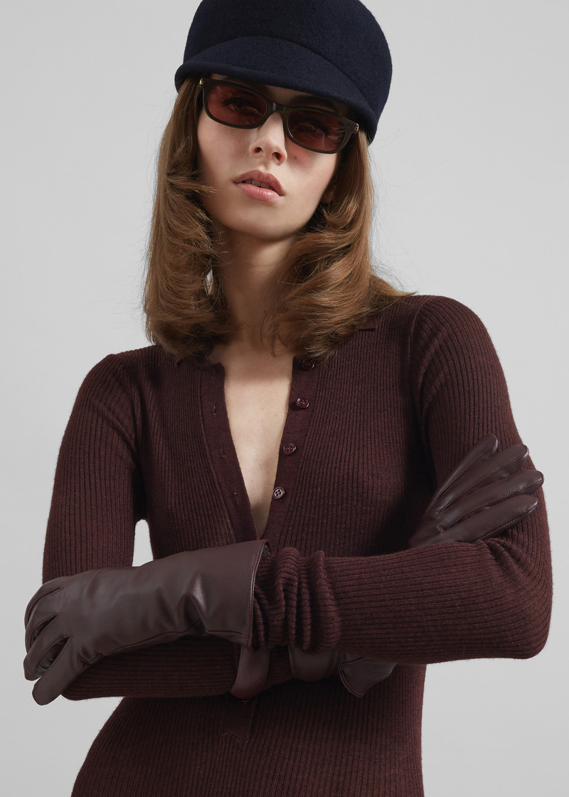 Solana Polo Bodysuit - Burgundy 9