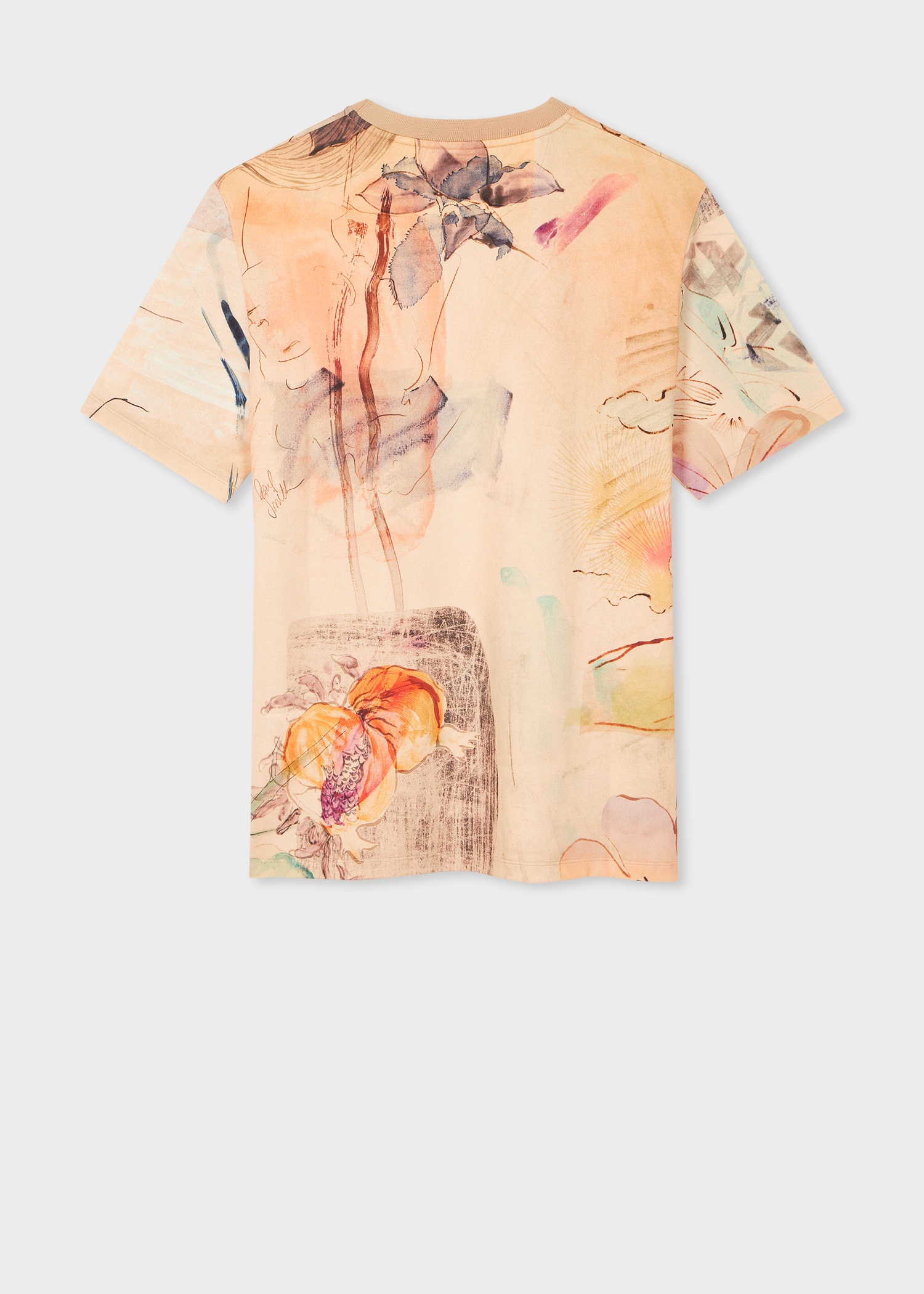 'Narcissus' Print Cotton T-Shirt - 2