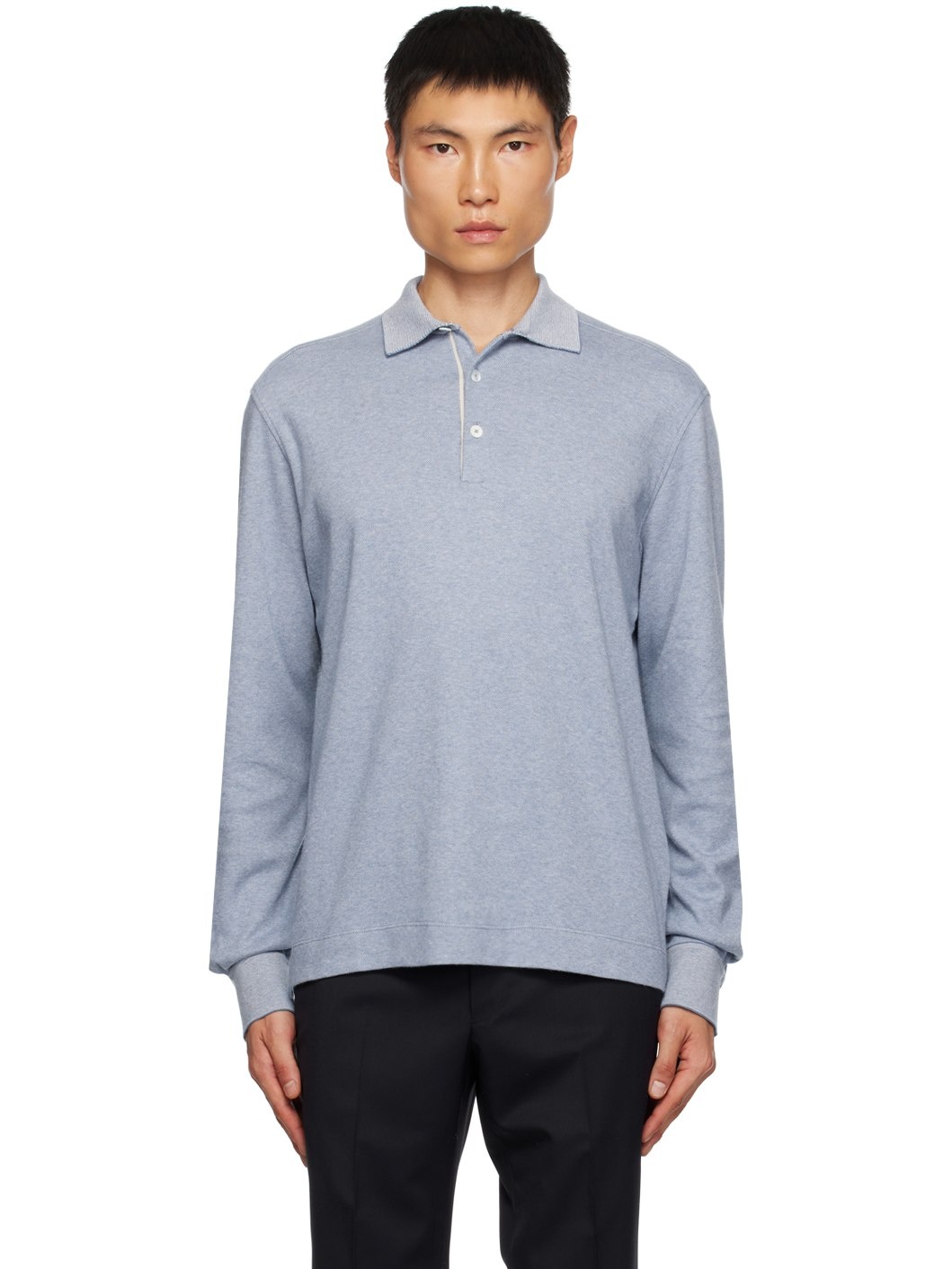 Blue Vented Polo - 1