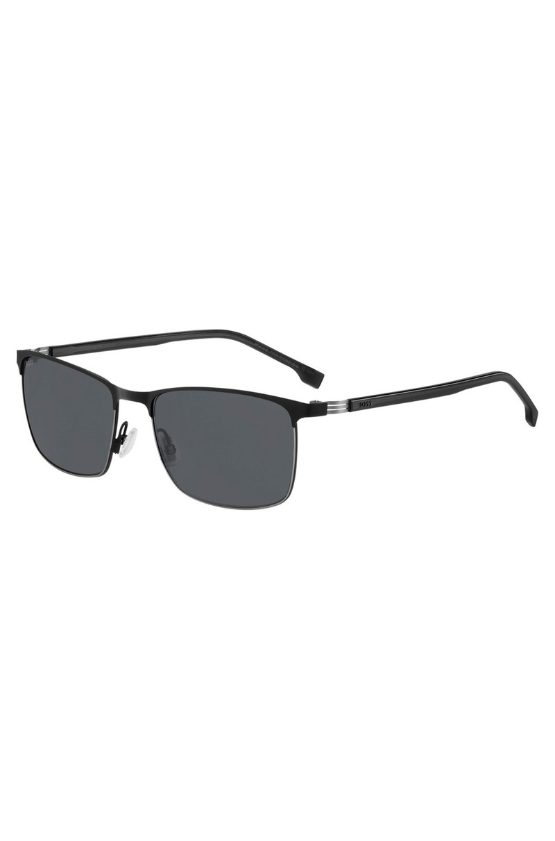ITALIAN-MADE SUNGLASSES IN STEEL WITH STRIPE DETAIL 1