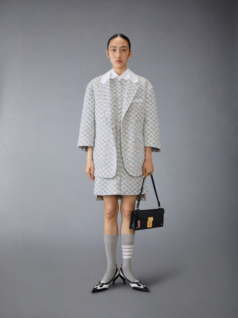 Sequin Tweed Patch Pocket Dress 5