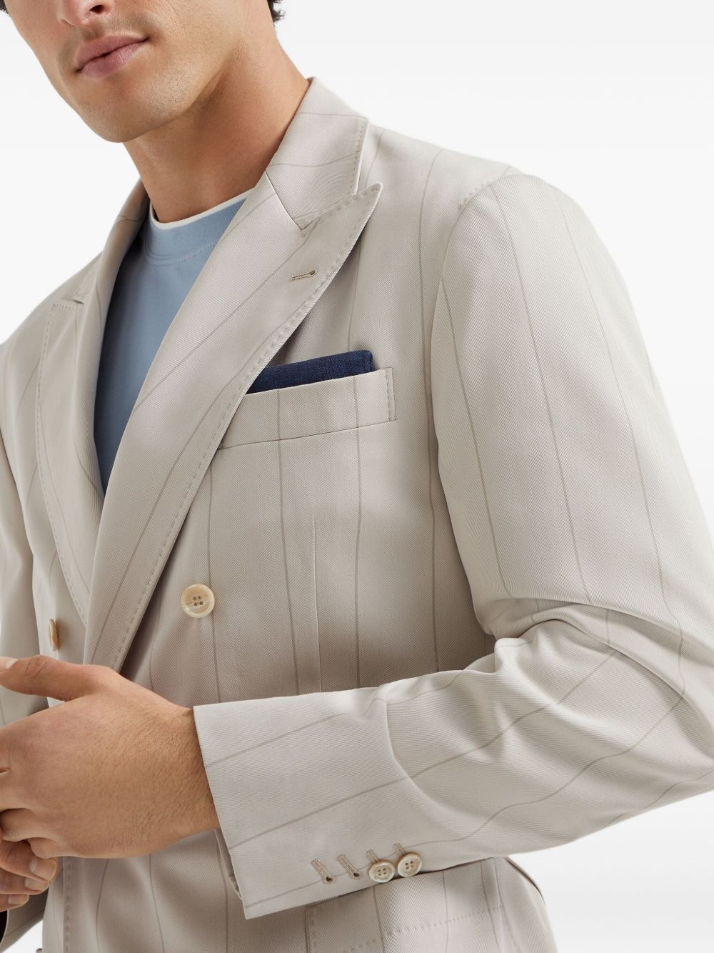 silk-twill blazer - 5