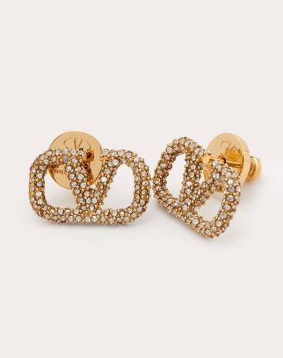 Valentino VLogo Signature Metal and Crystal Earrings outlook