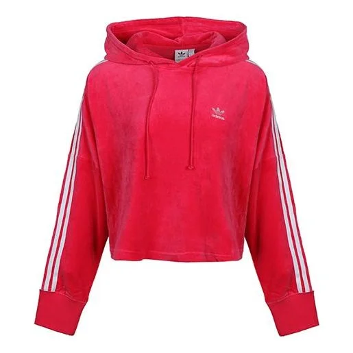 (WMNS) adidas originals Cropped Hoodie 'Red' GI7622 - 1