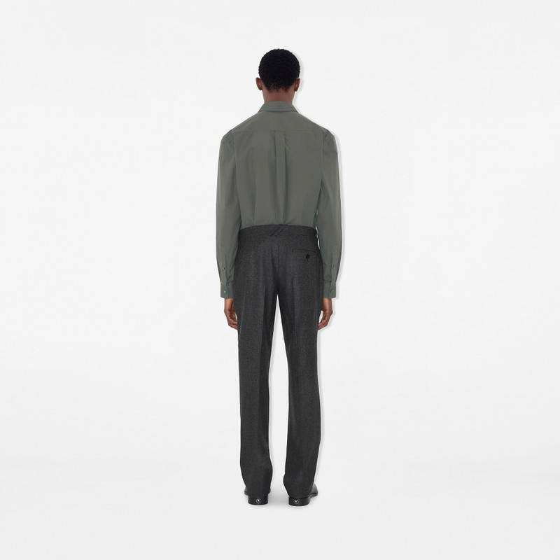 Check Wool Cashmere Tailored Trousers 4