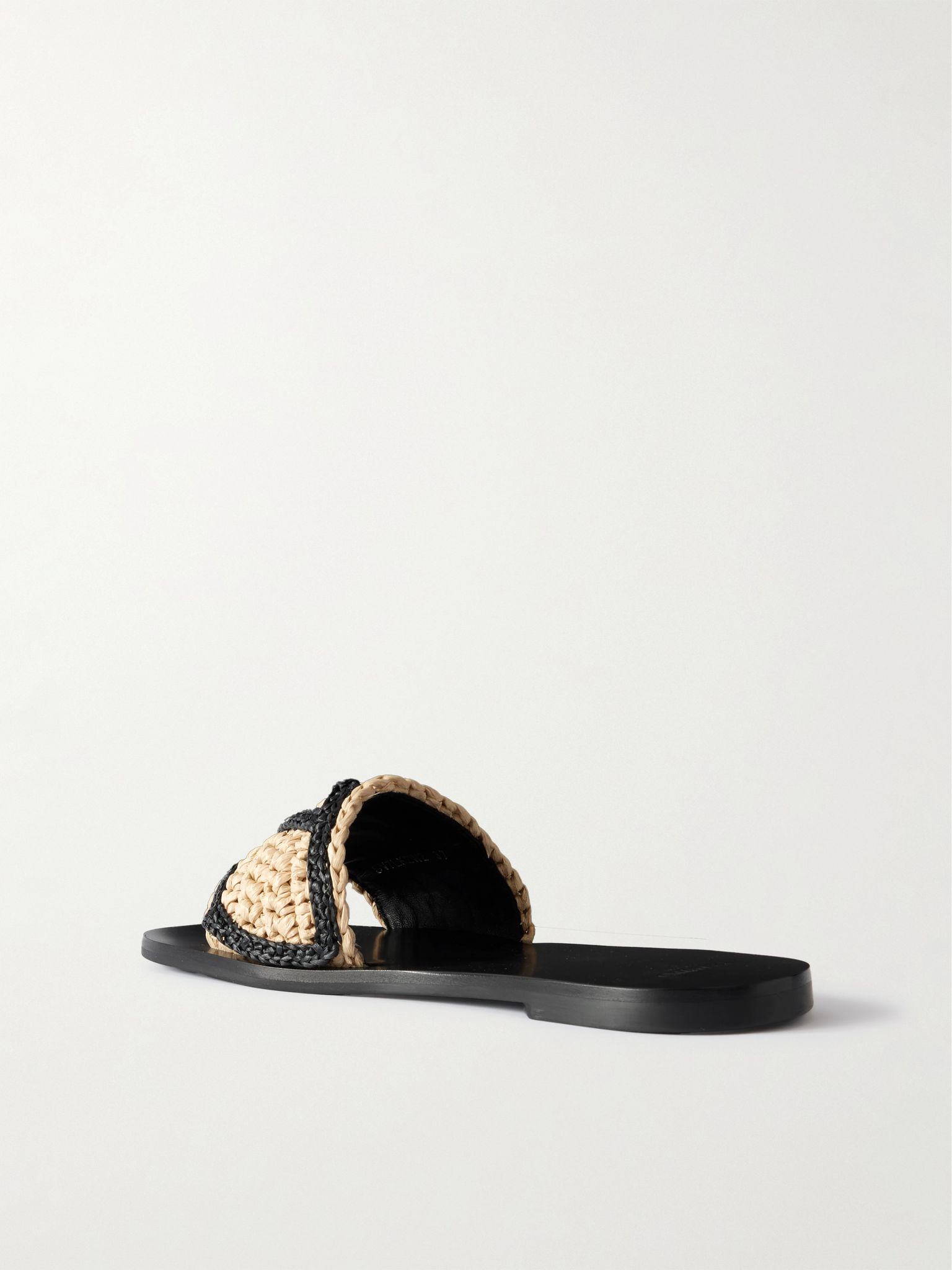 Viva Superstar two-tone raffia slides Beige - 3