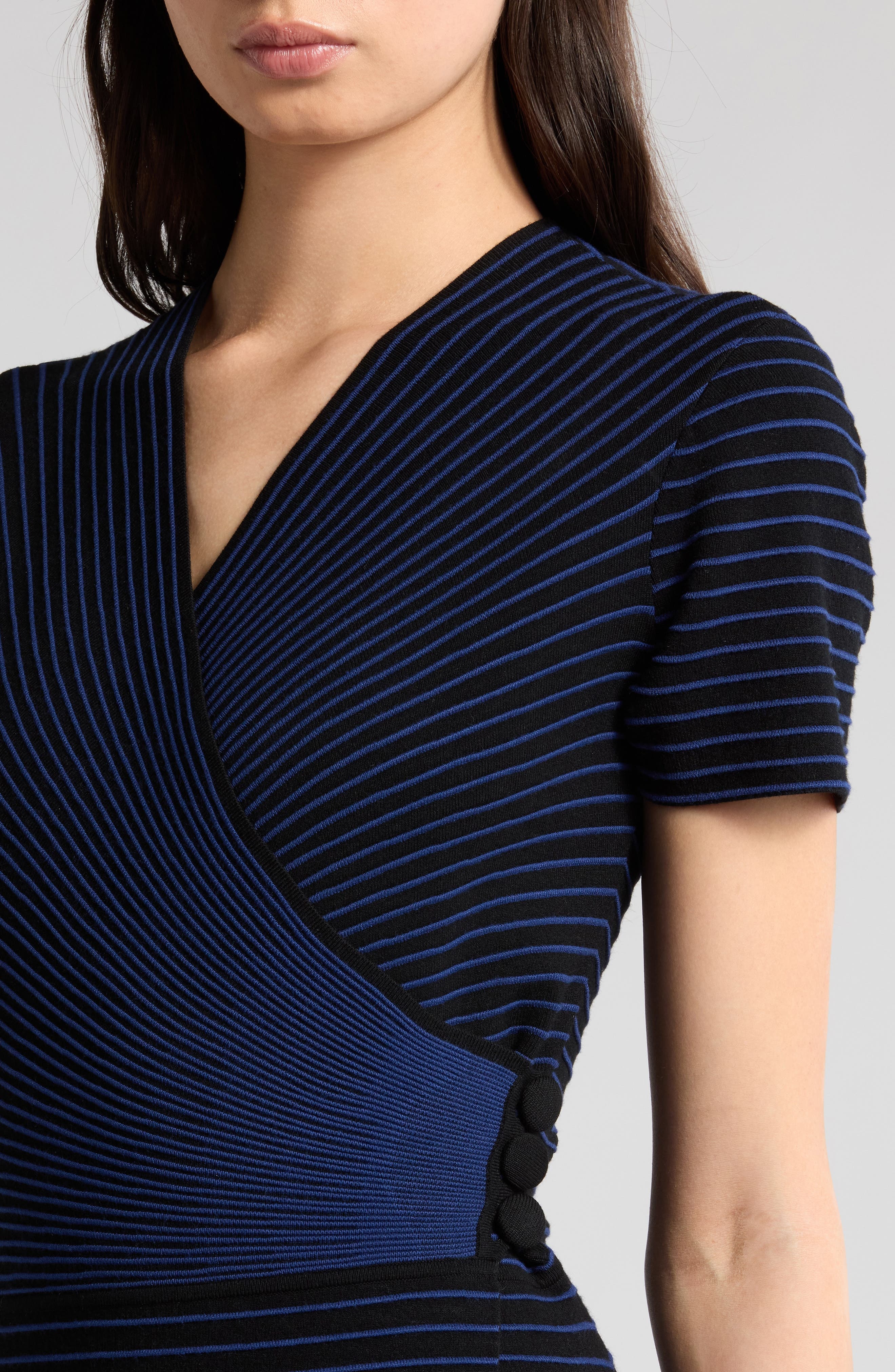 Emporio Armani Ottoman Fit & Flare Dress in Black at Nordstrom - 4