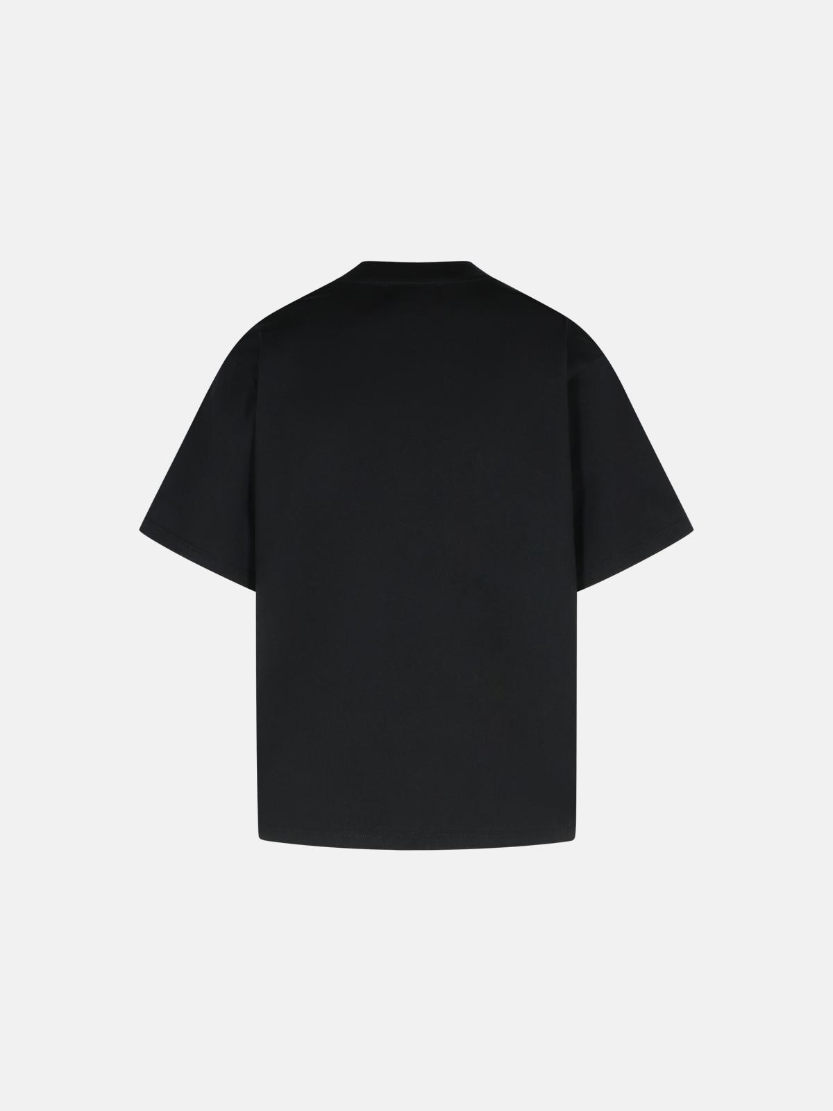 'TELANTO' SUPIMA BLACK COTTON T-SHIRT - 3