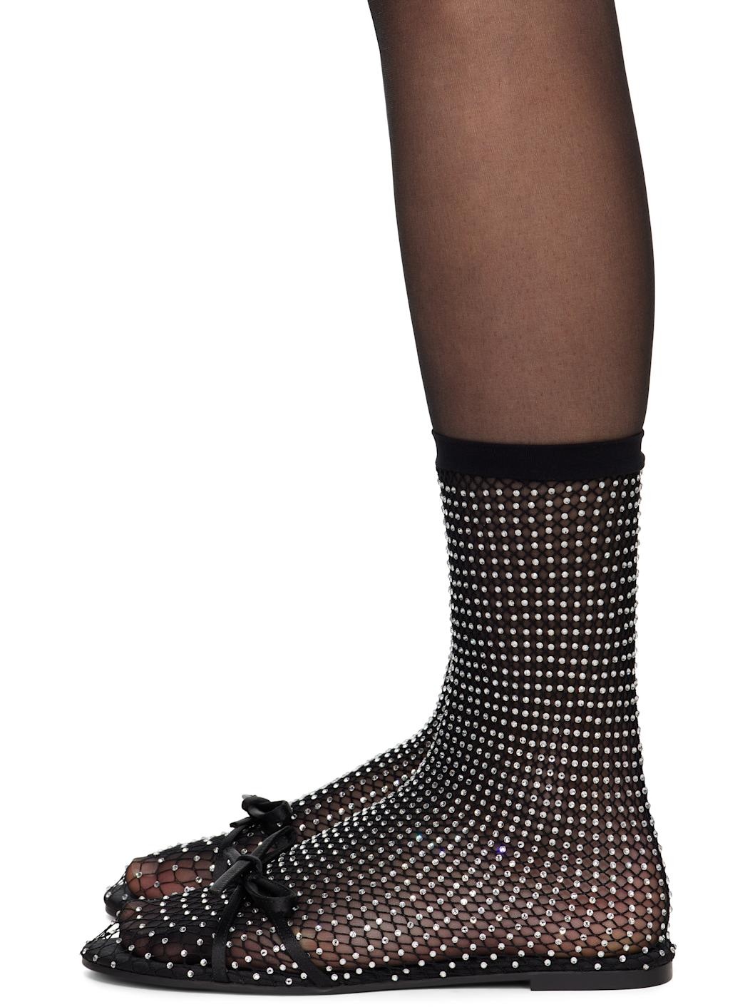 Black Leopold Bootie Ballerina Flats - 3